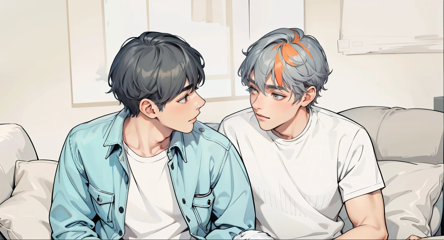 GAY COUPLE KOREAN MEN KISSING ROMANTICALLY --auto --s2