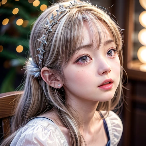 NSFW, 8k, High-level, absurd, masterpiece, best quality, primitive, very detailed CG, very detailed wallpaper, perfect lighting, Extremely detailed (((The personifying " Snow White " as a Little Girl))), MysticSight, Tyndall effect, Tyndall scattering, Studio gray background with (many Dazzling RainbowColor particles BokeH:1.28), (RoundlyButts, ThighGap), (Exposed:0.4), (Assfocus with looking ahead), BREAK (NOGIZAKA face variations) Extremely Detailed very KAWAII face variations, perfect anatomy, Childish, captivating gaze, elaborate detailed Eyes with (sparkling highlights:1.28), long eyelashes、Glossy RED Lips with beautiful details, Coquettish tongue, Rosy cheeks, Radiant PearlSkin with clear transparency . { (Dynamic LifeLike expressions:1.4) | :d) }, (large eyes:-1) .