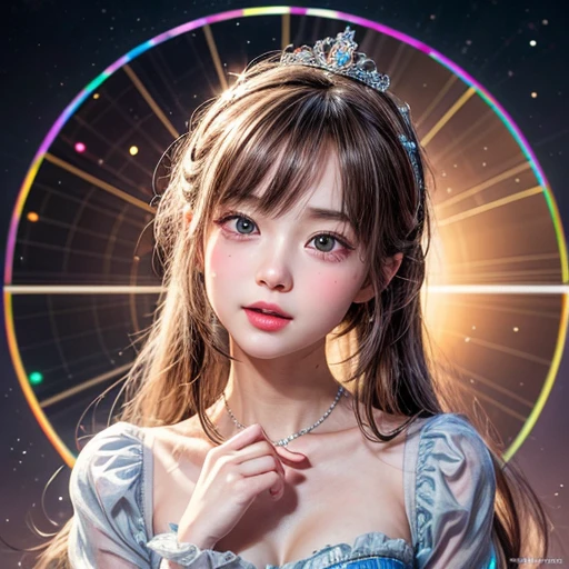 NSFW, 8k, High-level, absurd, masterpiece, best quality, primitive, very detailed CG, very detailed wallpaper, perfect lighting, Extremely detailed (((The personifying " Cinderella " as a Little Girl))), MysticSight, Tyndall effect, Tyndall scattering, Studio gray background with (many Dazzling RainbowColor particles BokeH:1.28), (RoundlyButts, ThighGap), (Exposed:0.4), (Assfocus with looking ahead), BREAK (NOGIZAKA face variations) Extremely Detailed very KAWAII face variations, perfect anatomy, Childish, captivating gaze, elaborate detailed Eyes with (sparkling highlights:1.28), long eyelashes、Glossy RED Lips with beautiful details, Coquettish tongue, Rosy cheeks, Radiant PearlSkin with clear transparency . { (Dynamic LifeLike expressions:1.4) | :d) }, (large eyes:-1) .