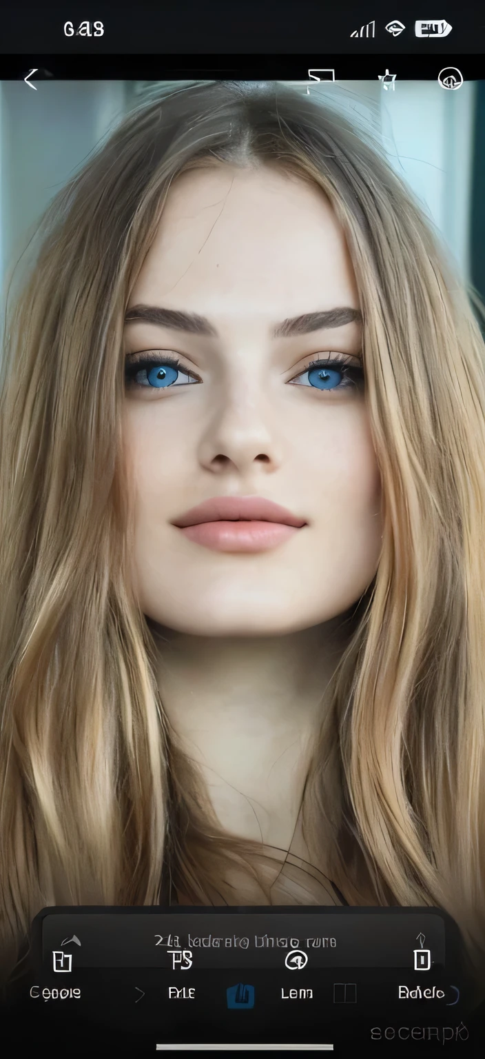 A photorealistic portrait of a 24 year-old beautiful Russian  girl. A very beautiful russian girl with striking blue eyes. Very smooth skin. Extremely beautiful face. detailed textures, high quality, high resolution, high Accuracy, realism, color correction, Proper lighting settings, harmonious composition. Capture this image with a high-resolution photograph using an 85mm lens for a flattering perspective