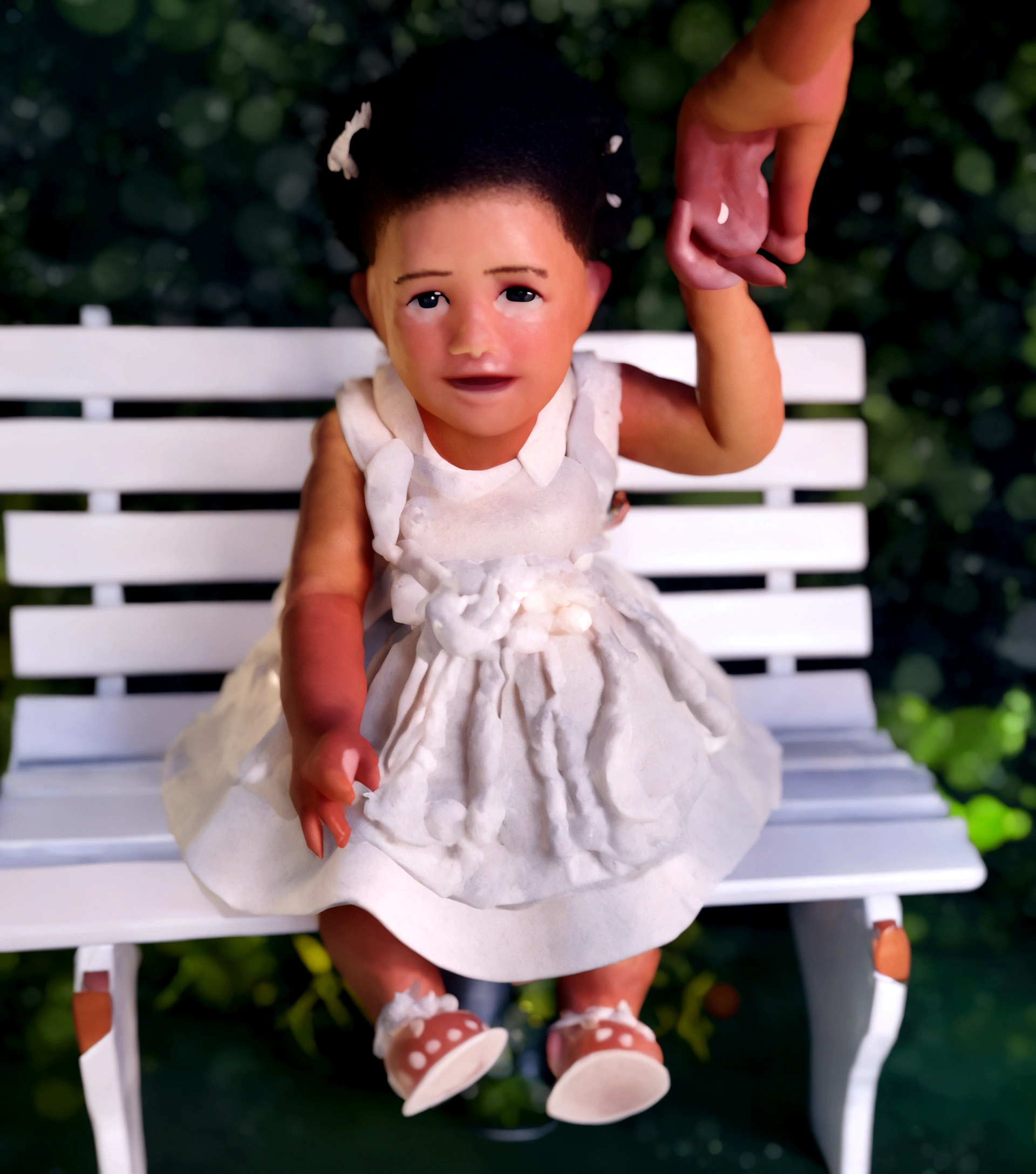 Baby cartoon character , cabelos cacheado e castanhos e curtos, olhos castanhos escuros, pele morena clara, Caractere estilizado, animation style rendering, 3D estilizado, Arnold Maya rendering, Stylized 3D rendering, toon render screenshot, Personagem 3D, Personagem 3D, Stylized 3D rendering, 3D character rendering, personagem de desenho animado, Personagem de close up, Pose de personagem, (Estilo Pixar) (parte mestre:1.2) (Bokeh) (melhor qualidade) (pele detalhada) (textura detalhada) (8K) (argila) (cinematic lighting) (sharp focus