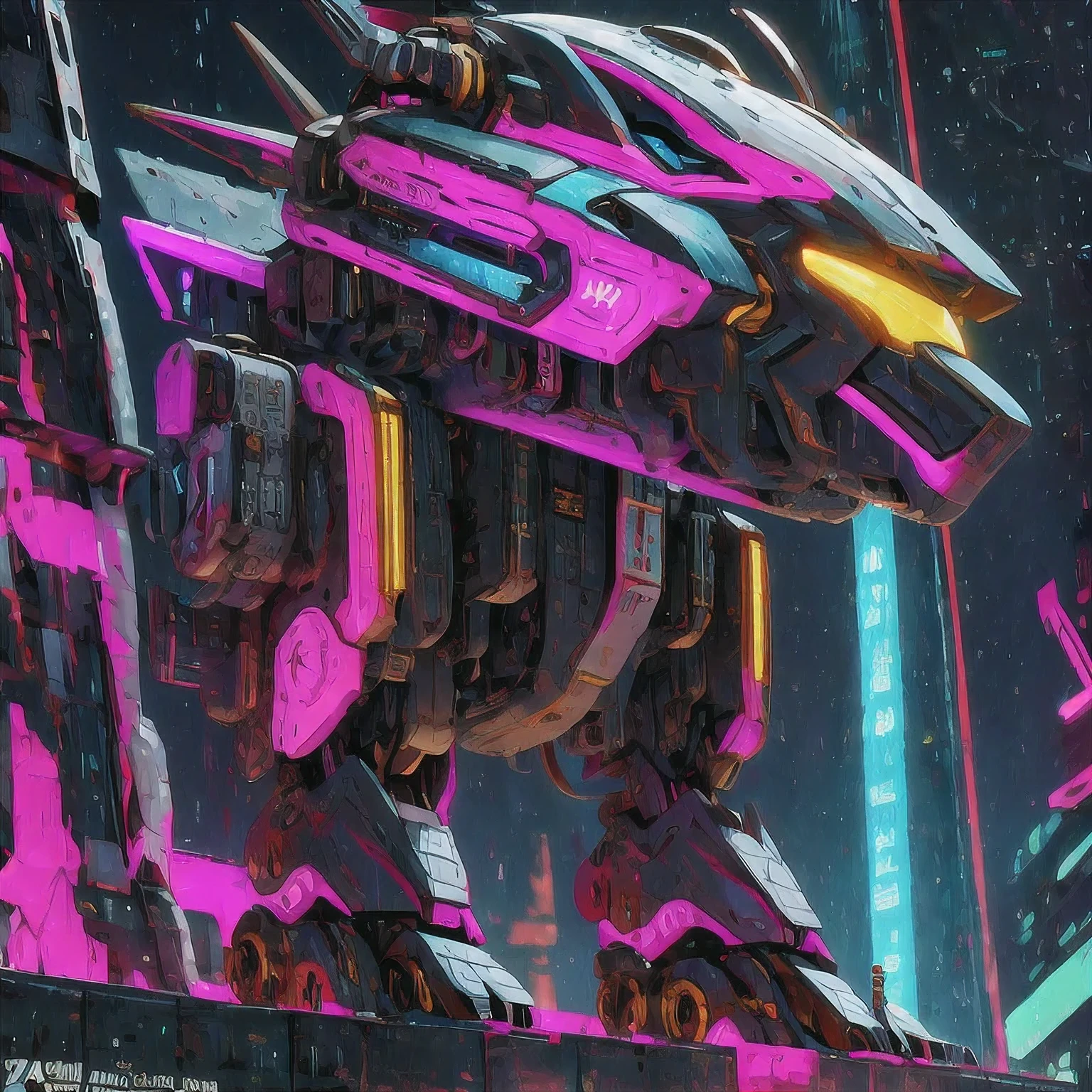 a close up of a robot with a star on top of it, robot mecha female dragon head, seapunk mecha, mecha animal, digital cyberpunk - anime art, zoids art, rat kind mecha, neon scales and cyborg tech, mecha hound, an anime large mecha robot, cyber mech, cyberpunk pikachu, digital cyberpunk anime art