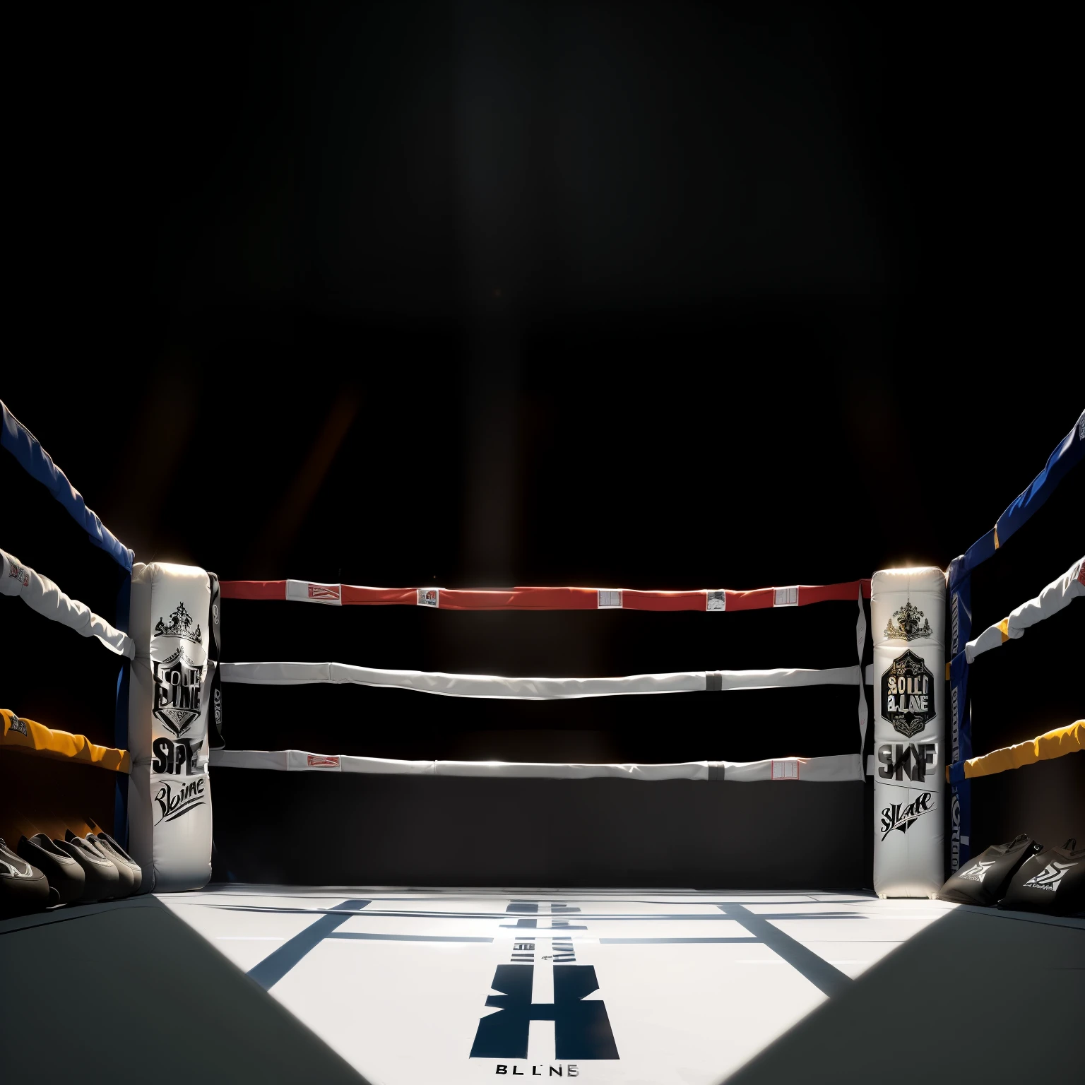 sol blanc ring boxe blanc 