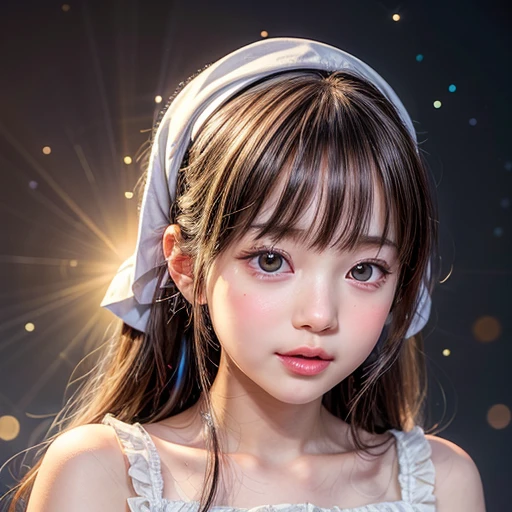 NSFW, 8k, High-level, absurd, masterpiece, best quality, primitive, very detailed CG, very detailed wallpaper, perfect lighting, Extremely detailed (((The personifying " Amish " as a Little Girl))), MysticSight, Tyndall effect, Tyndall scattering, Studio gray background with (many Dazzling RainbowColor particles BokeH:1.28), (RoundlyButts, ThighGap), (Exposed:0.4), (Assfocus with looking ahead), BREAK (NOGIZAKA face variations) Extremely Detailed very KAWAII face variations, perfect anatomy, Childish, captivating gaze, elaborate detailed Eyes with (sparkling highlights:1.28), long eyelashes、Glossy RED Lips with beautiful details, Coquettish tongue, Rosy cheeks, Radiant PearlSkin with clear transparency . { (Dynamic LifeLike expressions:1.4) | :d) }, (large eyes:-1) .
