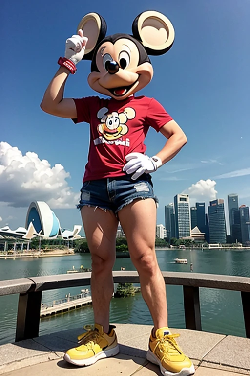 Singapore、Mickey Mouse、Marina Bay Sanderlion、