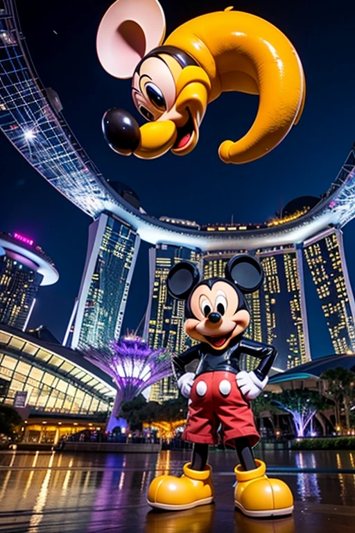 Singapore、Mickey Mouse、Marina Bay Sanderlion、