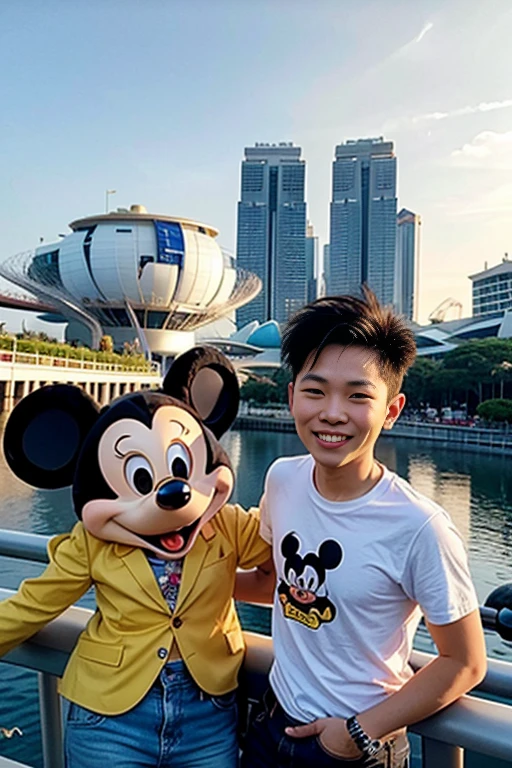 Singapore、Mickey Mouse、Marina Bay Sanderlion、