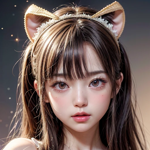 NSFW, 8k, High-level, absurd, masterpiece, best quality, primitive, very detailed CG, very detailed wallpaper, perfect lighting, Extremely detailed (((The personifying " Ifrit " as a Little Girl))), MysticSight, Tyndall effect, Tyndall scattering, Studio gray background with (many Dazzling RainbowColor particles BokeH:1.28), (RoundlyButts, ThighGap), (Exposed:0.4), (Assfocus with looking ahead), BREAK (NOGIZAKA face variations) Extremely Detailed very KAWAII face variations, perfect anatomy, Childish, captivating gaze, elaborate detailed Eyes with (sparkling highlights:1.28), long eyelashes、Glossy RED Lips with beautiful details, Coquettish tongue, Rosy cheeks, Radiant PearlSkin with clear transparency . { (Dynamic LifeLike expressions:1.4) | :d) }, (large eyes:-1) .