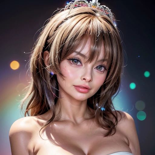 NSFW, 8k, High-level, absurd, masterpiece, best quality, primitive, very detailed CG, very detailed wallpaper, perfect lighting, Extremely detailed (((The personifying " Sophia Loren " as a Little Girl))), MysticSight, Tyndall effect, Tyndall scattering, Studio gray background with (many Dazzling RainbowColor particles BokeH:1.28), (RoundlyButts, ThighGap), (Exposed:0.4), (Assfocus with looking ahead), BREAK (NOGIZAKA face variations) Extremely Detailed very KAWAII face variations, perfect anatomy, Childish, captivating gaze, elaborate detailed Eyes with (sparkling highlights:1.28), long eyelashes、Glossy RED Lips with beautiful details, Coquettish tongue, Rosy cheeks, Radiant PearlSkin with clear transparency . { (Dynamic LifeLike expressions:1.4) | :d) }, (large eyes:-1) .