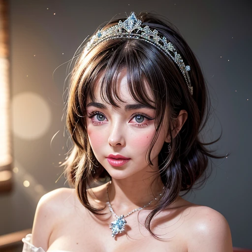 NSFW, 8k, High-level, absurd, masterpiece, best quality, primitive, very detailed CG, very detailed wallpaper, perfect lighting, Extremely detailed (((The personifying " Elizabeth Taylor  " as a Little Girl))), MysticSight, Tyndall effect, Tyndall scattering, Studio gray background with (many Dazzling RainbowColor particles BokeH:1.28), (RoundlyButts, ThighGap), (Exposed:0.4), (Assfocus with looking ahead), BREAK (NOGIZAKA face variations) Extremely Detailed very KAWAII face variations, perfect anatomy, Childish, captivating gaze, elaborate detailed Eyes with (sparkling highlights:1.28), long eyelashes、Glossy RED Lips with beautiful details, Coquettish tongue, Rosy cheeks, Radiant PearlSkin with clear transparency . { (Dynamic LifeLike expressions:1.4) | :d) }, (large eyes:-1) .