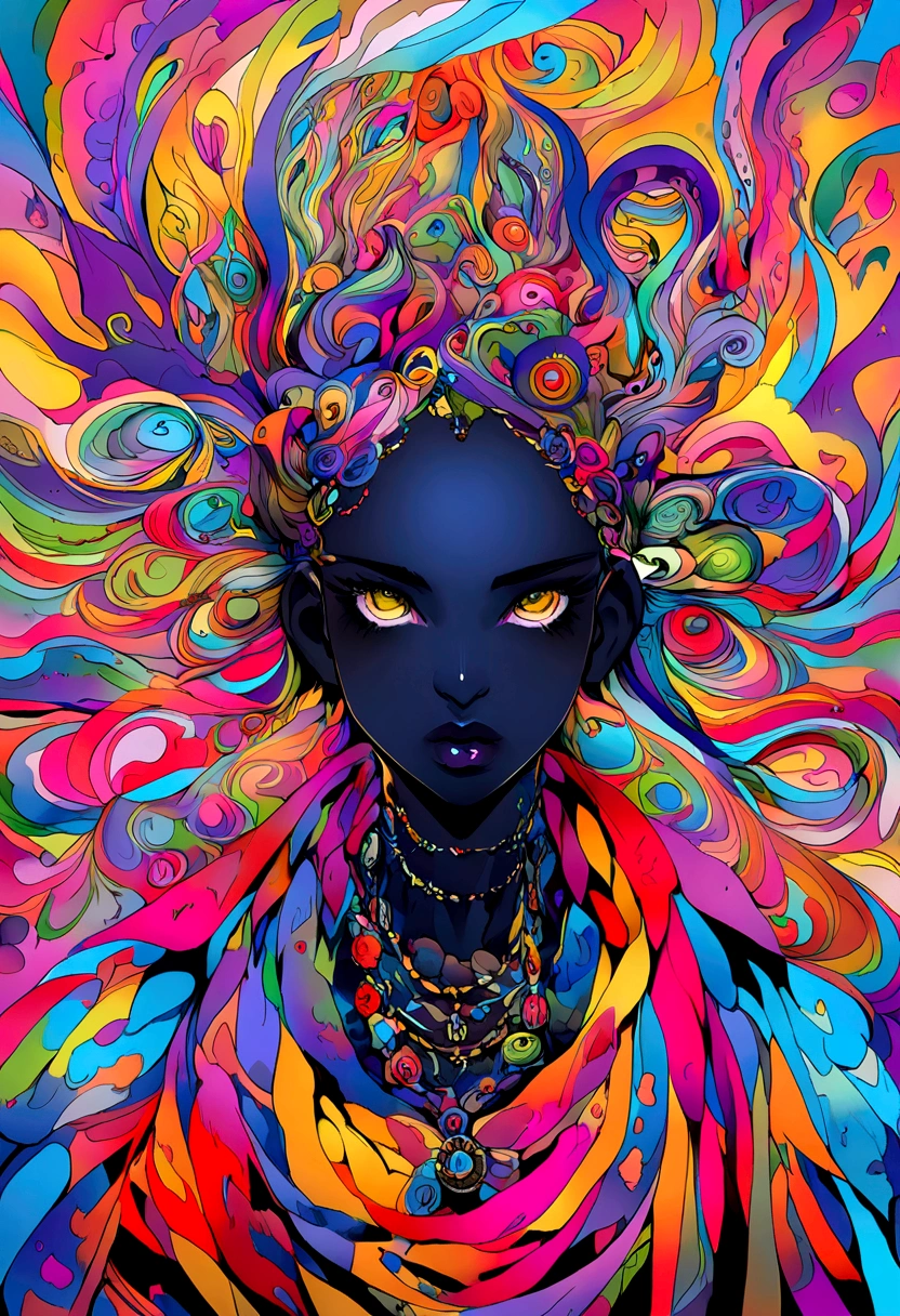 mulher negra com seios muito grandes abrindo as pernas sentada em um dragao