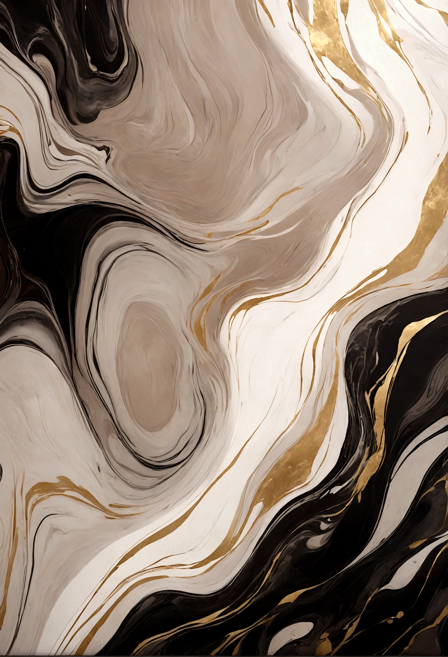Light choco and black abstract marble texture with gold highlights