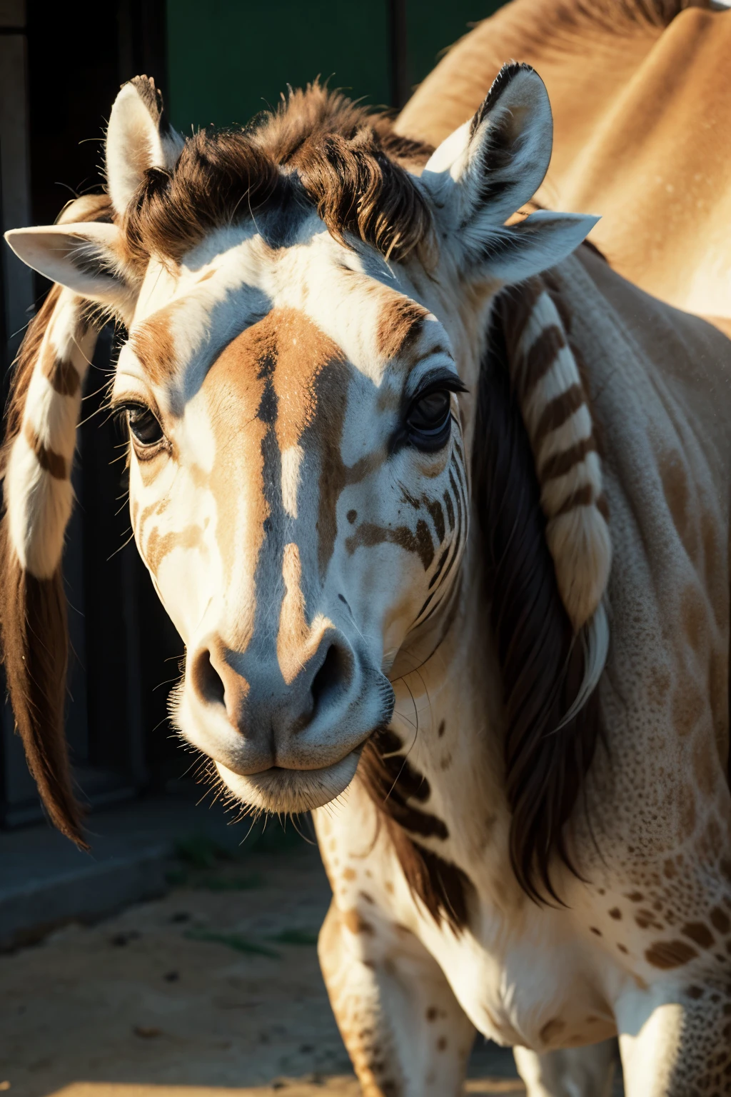 Fususa de um camelo com uma girafa