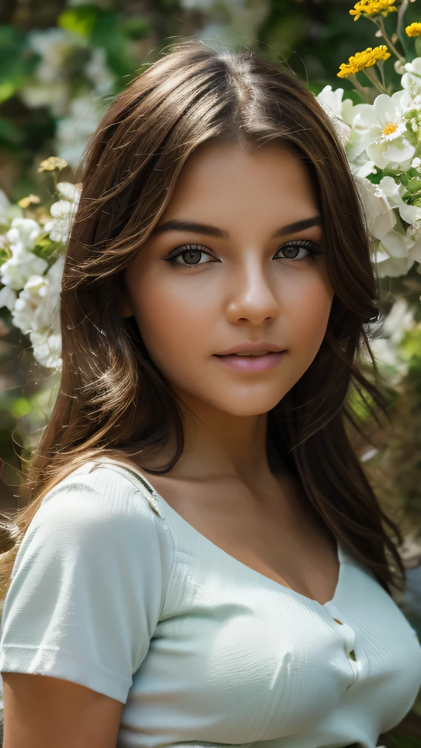 Pixel Art Generates beautiful and serene garden images, With colorful flowers, Gentle creek, and the sounds of nature. Showing calm, Life, And the beauty of a perfect day. {high quality}, Octane Rendering, Ultra HD, Depth of written boundary, amazing, Cinematic,One girl, Cute Face, alone, feiyufu, masterpiece, 最high quality, high quality, High resolution, Big Tits, ((Face close-up)), ((Pastel green short skirt))、((White shirt)), ((White panties))