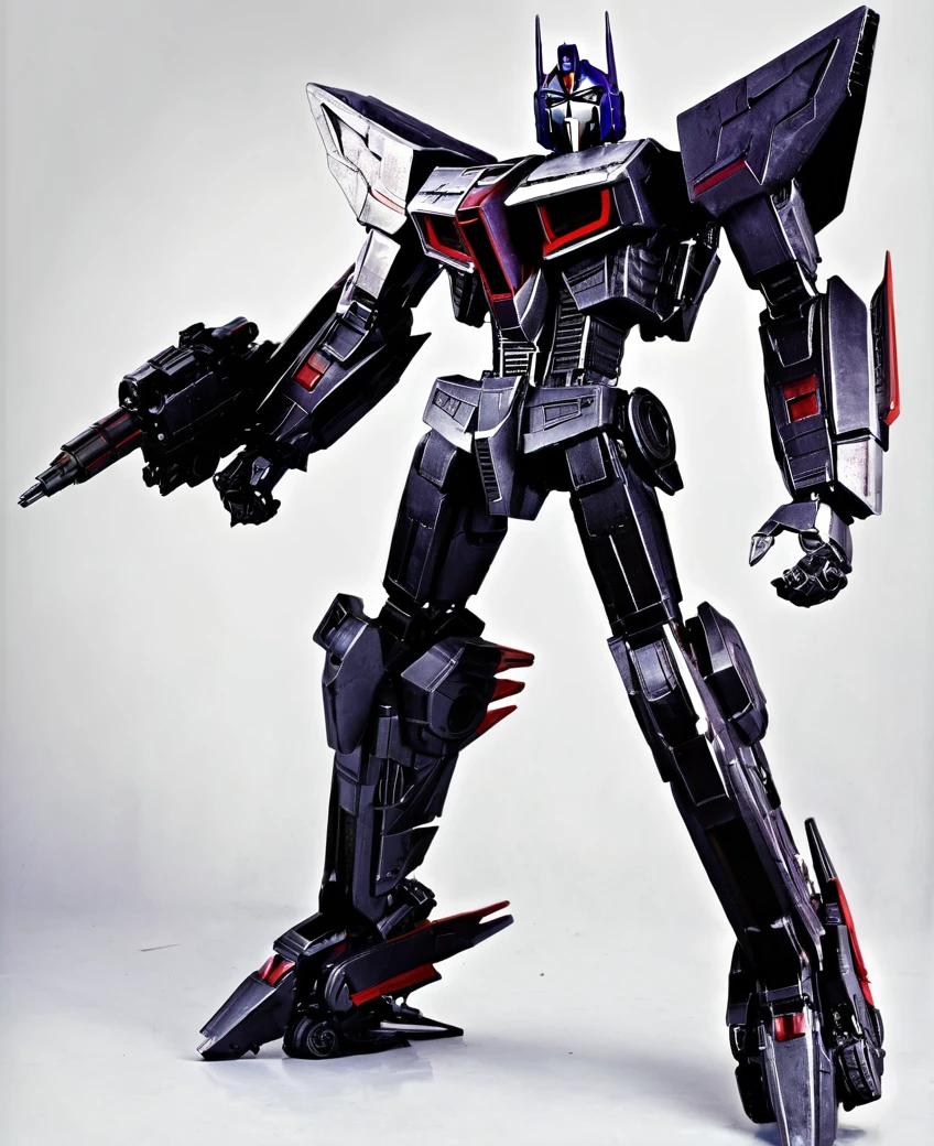 Transformers, black colour metal, as decepticon, full body, starscream
