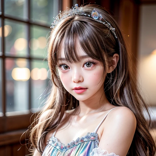 NSFW, 8k, High-level, absurd, masterpiece, best quality, primitive, very detailed CG, very detailed wallpaper, perfect lighting, Extremely detailed (((The personifying " Kingfisher " as a Little Girl))), MysticSight, Tyndall effect, Tyndall scattering, Studio gray background with (many Dazzling RainbowColor particles BokeH:1.28), (RoundlyButts, ThighGap), (Exposed:0.4), (Assfocus with looking ahead), BREAK (NOGIZAKA face variations) Extremely Detailed very KAWAII face variations, perfect anatomy, Childish, captivating gaze, elaborate detailed Eyes with (sparkling highlights:1.28), long eyelashes、Glossy RED Lips with beautiful details, Coquettish tongue, Rosy cheeks, Radiant PearlSkin with clear transparency . { (Dynamic LifeLike expressions:1.4) | :d) }, (large eyes:-1) .