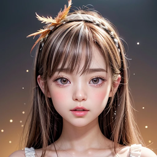 NSFW, 8k, High-level, absurd, masterpiece, best quality, primitive, very detailed CG, very detailed wallpaper, perfect lighting, Extremely detailed (((The personifying " Phoenix " as a ))), MysticSight, Tyndall effect, Tyndall scattering, Studio gray background with (many Dazzling RainbowColor particles BokeH:1.28), (RoundlyButts, ThighGap), (Exposed:0.4), (Assfocus with looking ahead), BREAK (NOGIZAKA face variations) Extremely Detailed very KAWAII face variations, perfect anatomy, Childish, captivating gaze, elaborate detailed Eyes with (sparkling highlights:1.28), long eyelashes、Glossy RED Lips with beautiful details, Coquettish tongue, Rosy cheeks, Radiant PearlSkin with clear transparency . { (Dynamic LifeLike expressions:1.4) | :d) }, (large eyes:-1) .