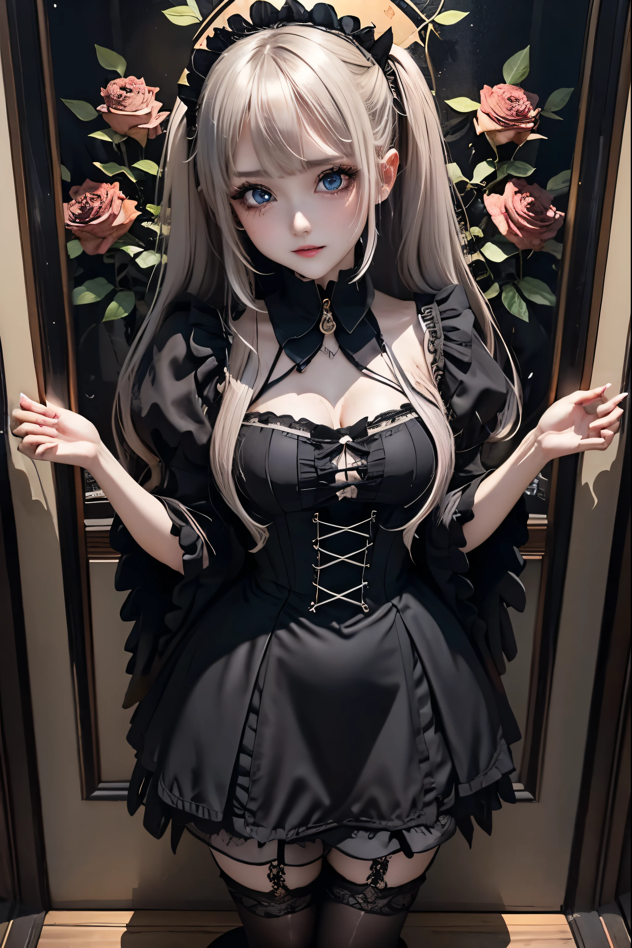 Hard Dark Gothic Makeup、Black dark eyeshadow、sad、Good skin radiance、Dark Gothicメイク、Dark smile、palace、The beauty of fragrance、24-years-old、Expression of intense sexual pleasure、Embarrassed look、Dark Gothic、highest quality、Expression of sexual pleasure amid suffering、Drunk face、紫のMaid clotheysterious、Noble、The face of someone holding it in the toilet、sexy、Loving smile、Twin tail hair、Right blue eye, Left eye is red、Super tempting pose、Platform Heel Shoes、Heavy makeup、Gothic ta clothes、Silver Hair、Long Hair Straight Hair、Cute Gothic Loliress、Beautiful Face、elegant features、Attractive face、Stained glass is the background、Chest glistening with sweat、The room is dark、goth long dress、Bell Sleeves、Wizard Sleeve、Decadent look、Sexually excited expression、Glossy thighs wet with water、Thighs that are wet and shiny with oil、Background of a room full of roses、sad expression、Rose Maiden、The embroidery is pink、The dress has pink embroidery.、Thigh-high socks、Knee-high socks、Gentle expression、Dark black eyeshadow、Stained glass and rose background、thighs are a little thin、Female Duo、Female couple、dark church background、Stained glass、Black metal world、Dark Castle、Dark Room、Slender body、gothic long dress、Victorian dress、Her thighs are shining with sweat、My body is wet and shiny、Lots of glitter on the thighs、sweating、My thighs are sticky from sweating、Sweat glistening on my thighs, The whole body is sweaty and shiny、I sweated a lot.、My thighs are sweaty、My thighs are wet、My thighs are shining with sweat、A lot of sweat glistening all over the body、Small breasts、upright、Are standing、Drinking wine、