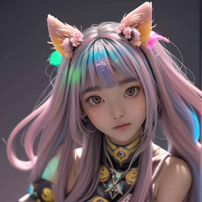 Group image of a group of Asian women posing for a photo,The upper part of the body、one girls、i have silver hair color、Two-tone、(Pink Highlight Hair、Curly hair,floral headband、very Bigger breasts、Sorcerer、whore、idol、garterbelts、off shoulders、Dancing、Jumping、Has a shining wand、Countless glowing spheres float、Glowing soap bubbles、cgstation ,ulzzang,(color),Multi-colored clothes, Popular on bbwchan, Yan Juncheng, Girls' Generation, Pink complexion(((a lot of)))動物illustration,mixed species,different kinds of animals,various species,diverse animals,digimon evolution,ultimate evolution,Perfect body,ultimate body,horse,Anthropomorphic,digimon evolution,ultimate evolution,Perfect body,ultimate body,UFO,有是horse,Anthropomorphic,best quality,Super detailed,Realistic,(真實Art,概念Art:1.2),humor,天horse行空的imagination,quirky style,Cartoon creatures,Crazy combination,chaotic scene,,creativity,Art,mixed species啟發,Pokemon style,Love to play、whimsical、Colorful、Playful、imagination、Mysterious atmosphere、Cute characters、unique design、((fictional animals))、eye-catching、Attention to detail、Colorful、expressiveness、Entertainment、Unconventional、Stimulate、various kinds,animal diversity,harmonious relationship,peaceful coexistence,animal world,Art表現,Beautifully illustrated creatures,Amazing fusion,hybrid animals,Unusual biological pairings,((口袋妖怪Art風格)),數碼寶貝關鍵Art,杉森健Art,Maki Haku,位圖Art,釋放imagination,charming depiction,Case,Interesting visual storytelling,Rich creativity,Wonderful composition,自然的Art靈感,迷人的Art作品,Rich narrative,whimsical的故事,Playful的詮釋,富有imagination的設置,獨特的Art表達,Lively and dynamic,images full of energy,stunning details,精心製作的Art品極品,masterpiece,illustration,Set theme(Mecha,mechanical),Fluffy tail,mechanical腿,Foxfire,fluorescent