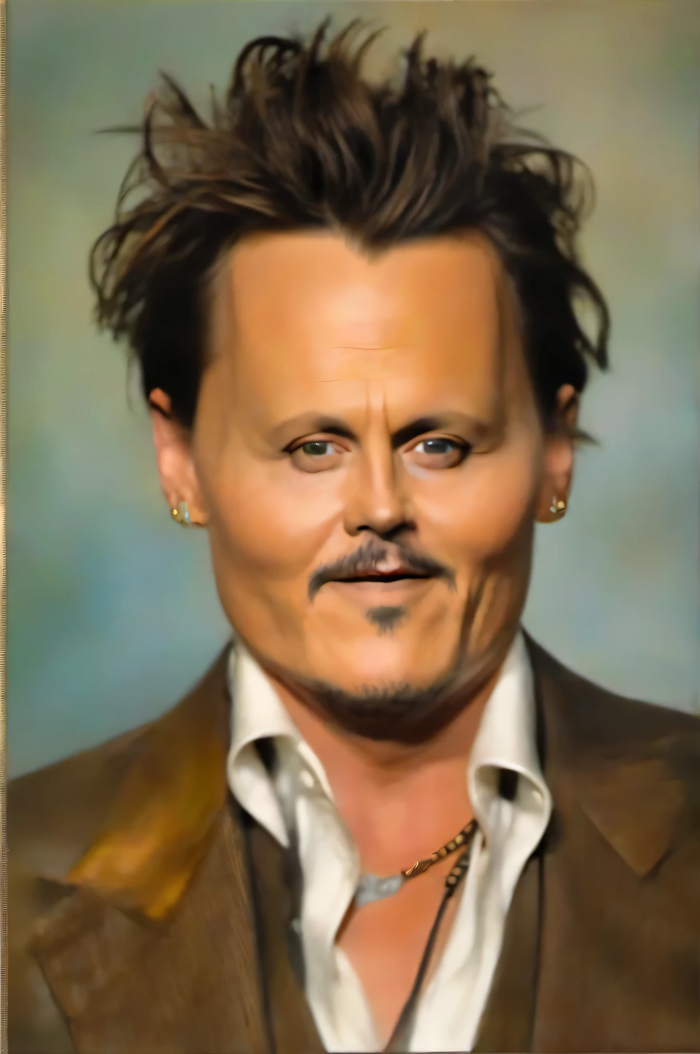 PESmallFace,smal face,
portrait of Johnny Depp