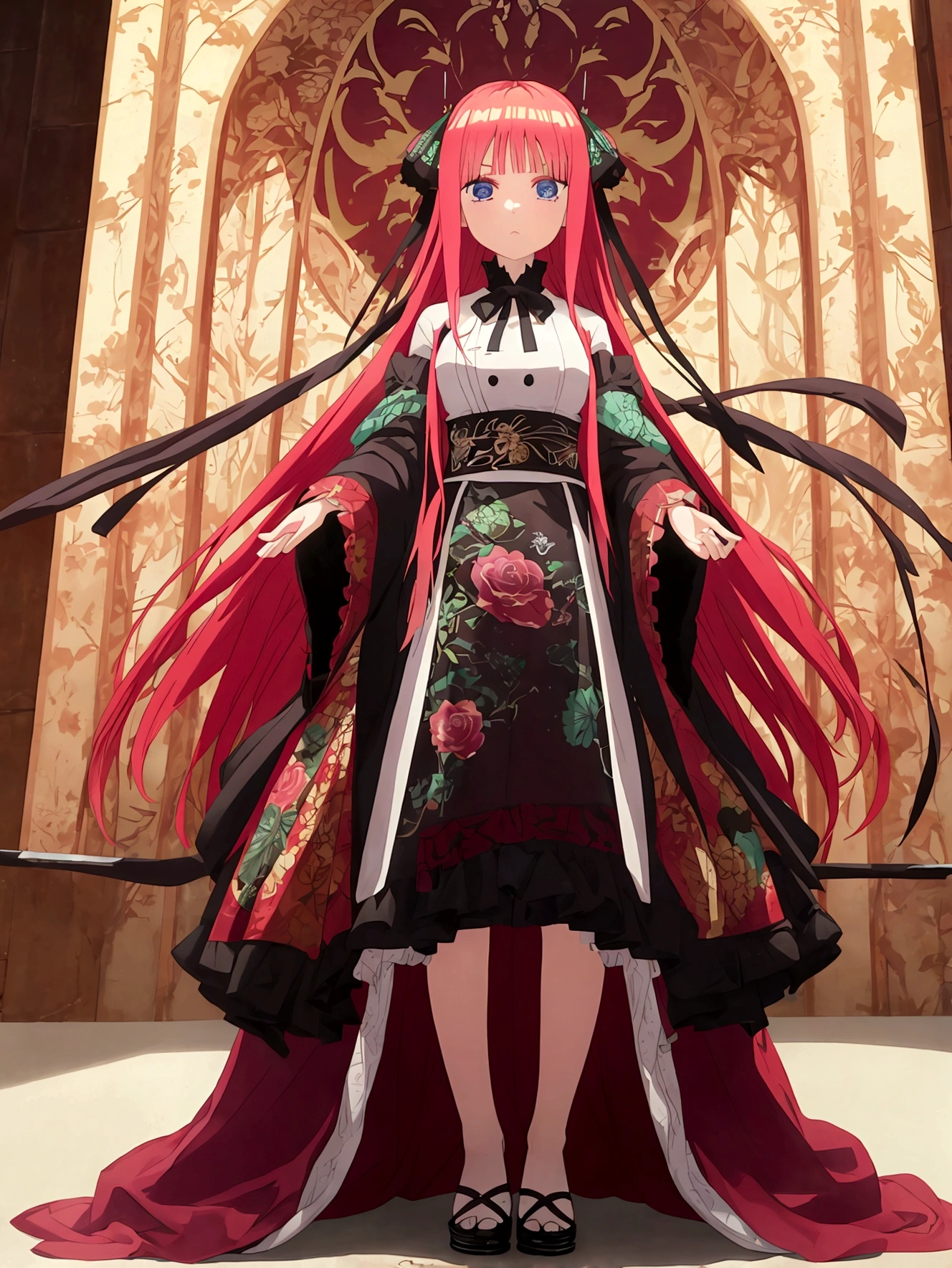 masterpiece, best quality, insanely detailed, beautiful, nino nakano, full body