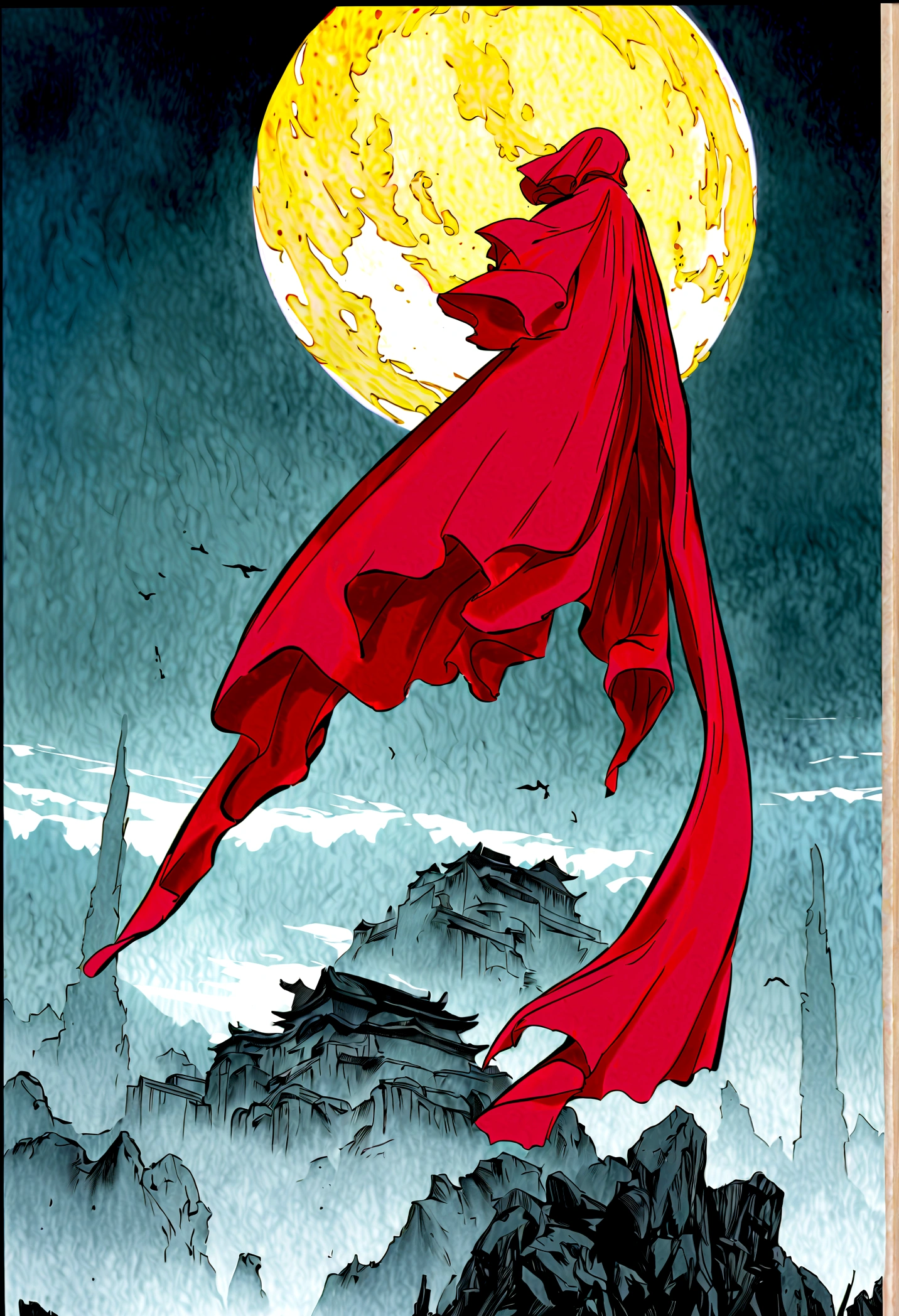 Beautiful girl in red robe, Chinese underground temple, Complex and detailed architecture, floating in the air, weird lights, Spacious and gloomy atmosphere, (best quality,4k,8K,High resolution,masterpiece:1.2),Extremely detailed,(Practical,photoPractical,photo-Practical:1.37),Complex buildings, Gorgeous details, Dramatic Lighting, moody atmosphere, Stunning beauty, flowing red robe, Mysterious ruins, unforgettable existence