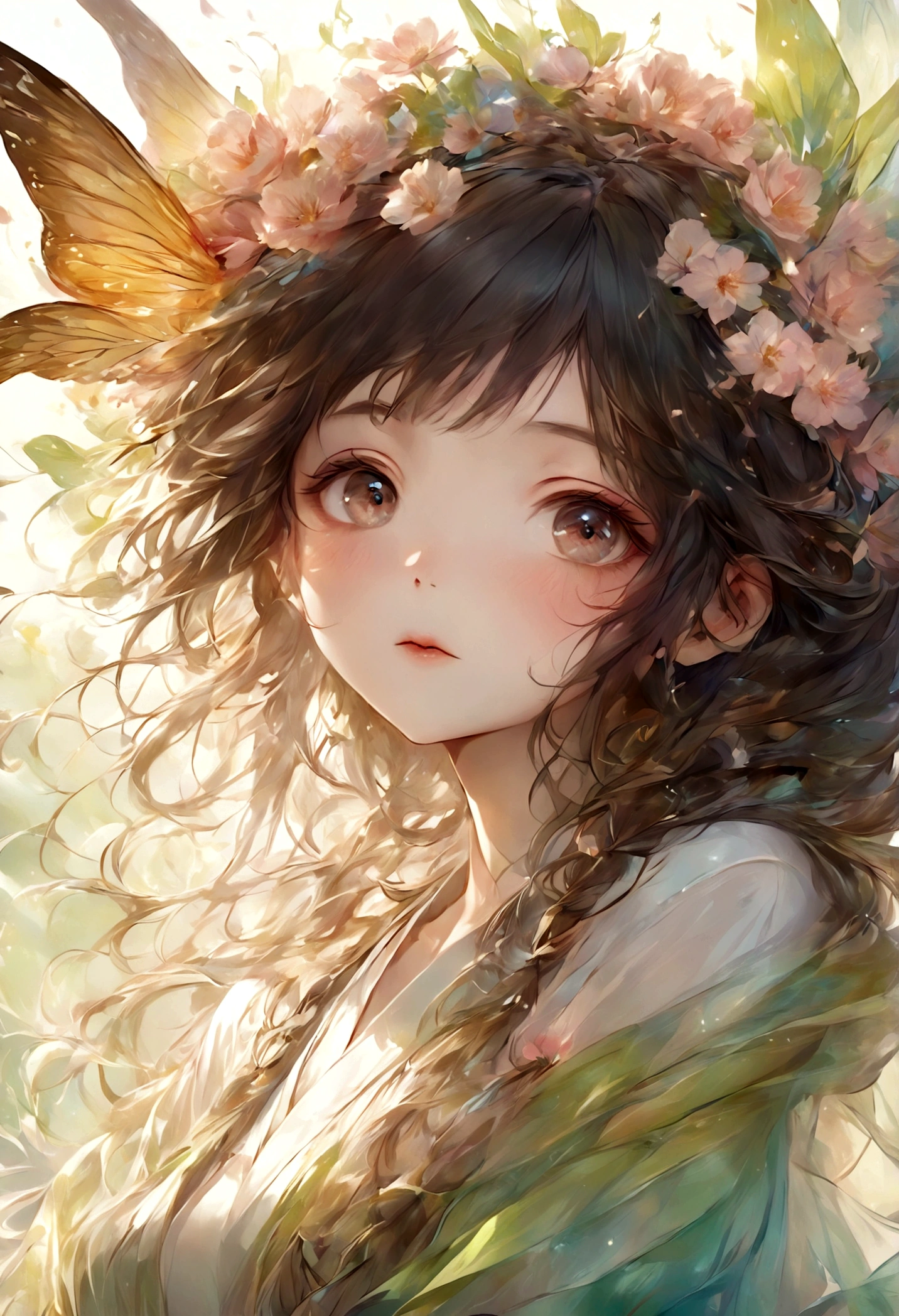 Vibrant fantasy and cuteness created in a hyper-detailed animation style. A girl wears a kimono.(Disgusted look),How to take a walk with a panoramic view of the four seasons( Perfect anatomical structure )The background is full of flying cherry blossoms and the motion blur is very cute animation style. (masterpiece),逼真的masterpiece (best quality), (Ultra-high detail)
Very cute girl doll amazing artwork super detailed digital art
