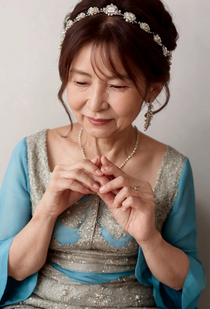 grandmother, Showing both hands, Beautiful hands