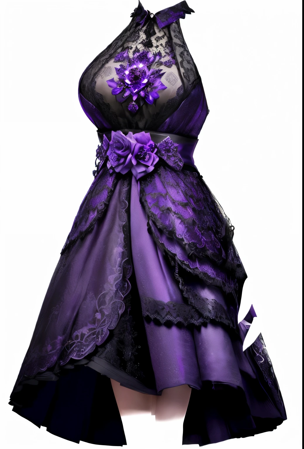 Purple dress , dark purple garments, Dark, powerful and elegant, wearing purple clothes, garbed in a purple robe, Surrealism, Purple dress, 长robe. Extremely high detail, Mysterious charm, robe, purple and black clothes, Elegant digital art, Elaborate dress,