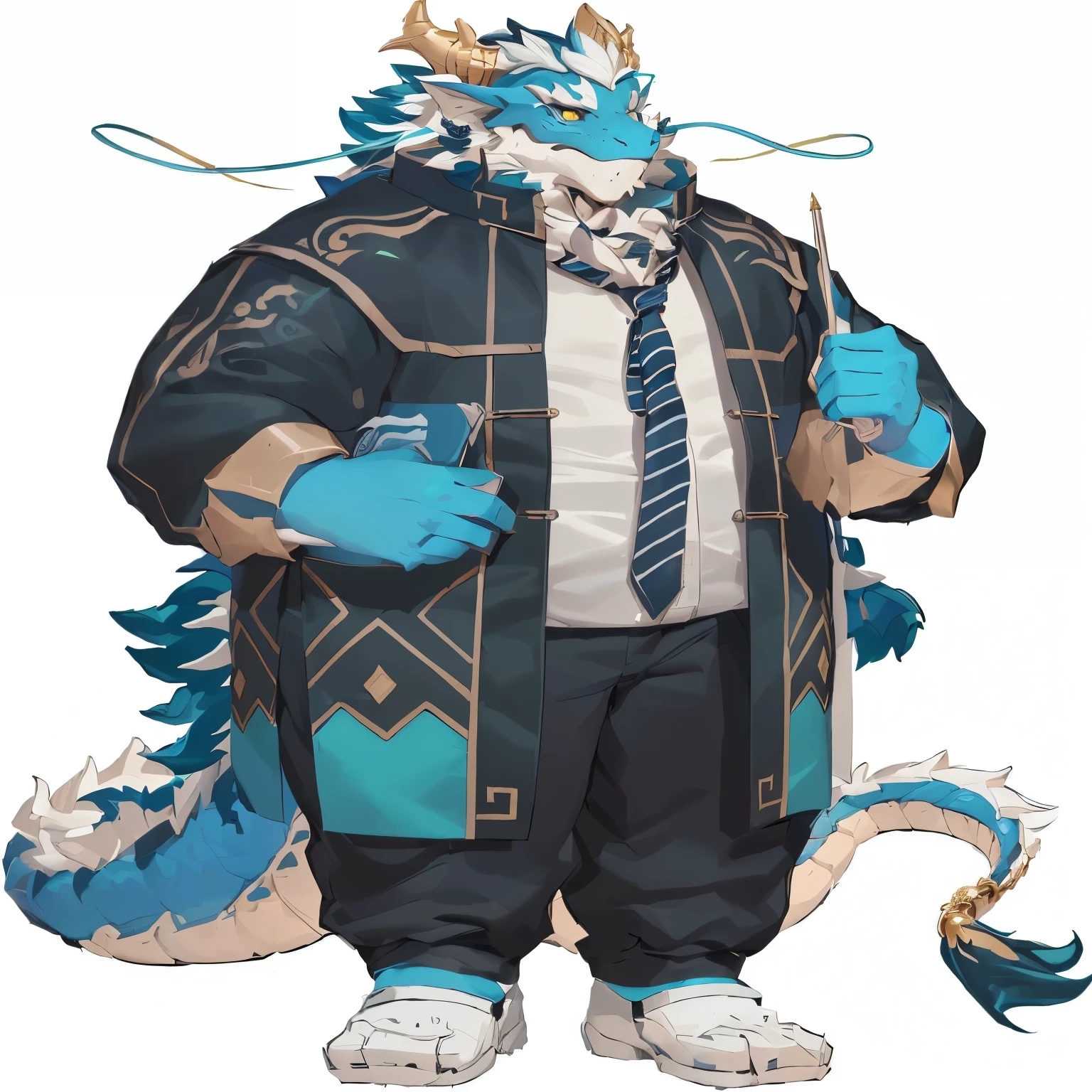 nude、Cartoon character with a dragon on his head, Anthropomorphic dragon, Short full-body portrait!, Total commission, From the mystical world of academia, but Anthropomorphic dragon, RPG portrait full body, Full body RPG portrait, Young male anthropomorphic dragon, The whole body is rich in detail, Full body illustration