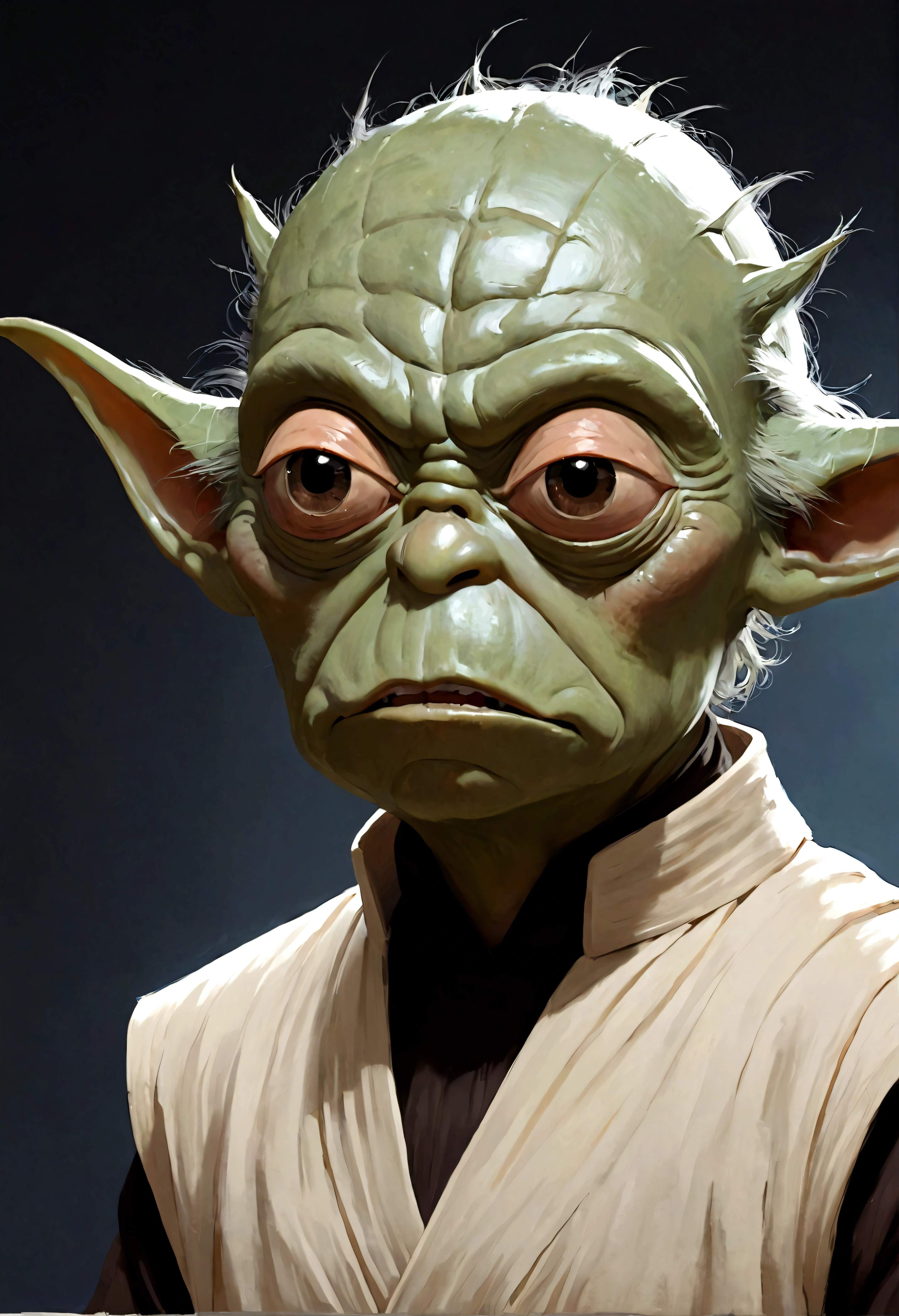 Star Wars Ray is making a disgusted face