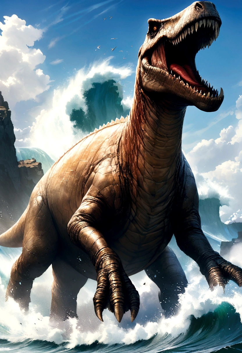 Realistic、Tyrannosaurus resists the waves，Super Large Reality