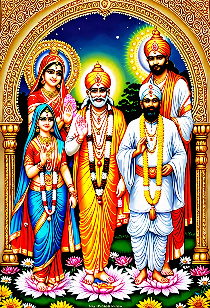 Shirdi Sai Baba, Sri Krishna, Sri Radharani, Sri Ramakrishna and Durga Maa