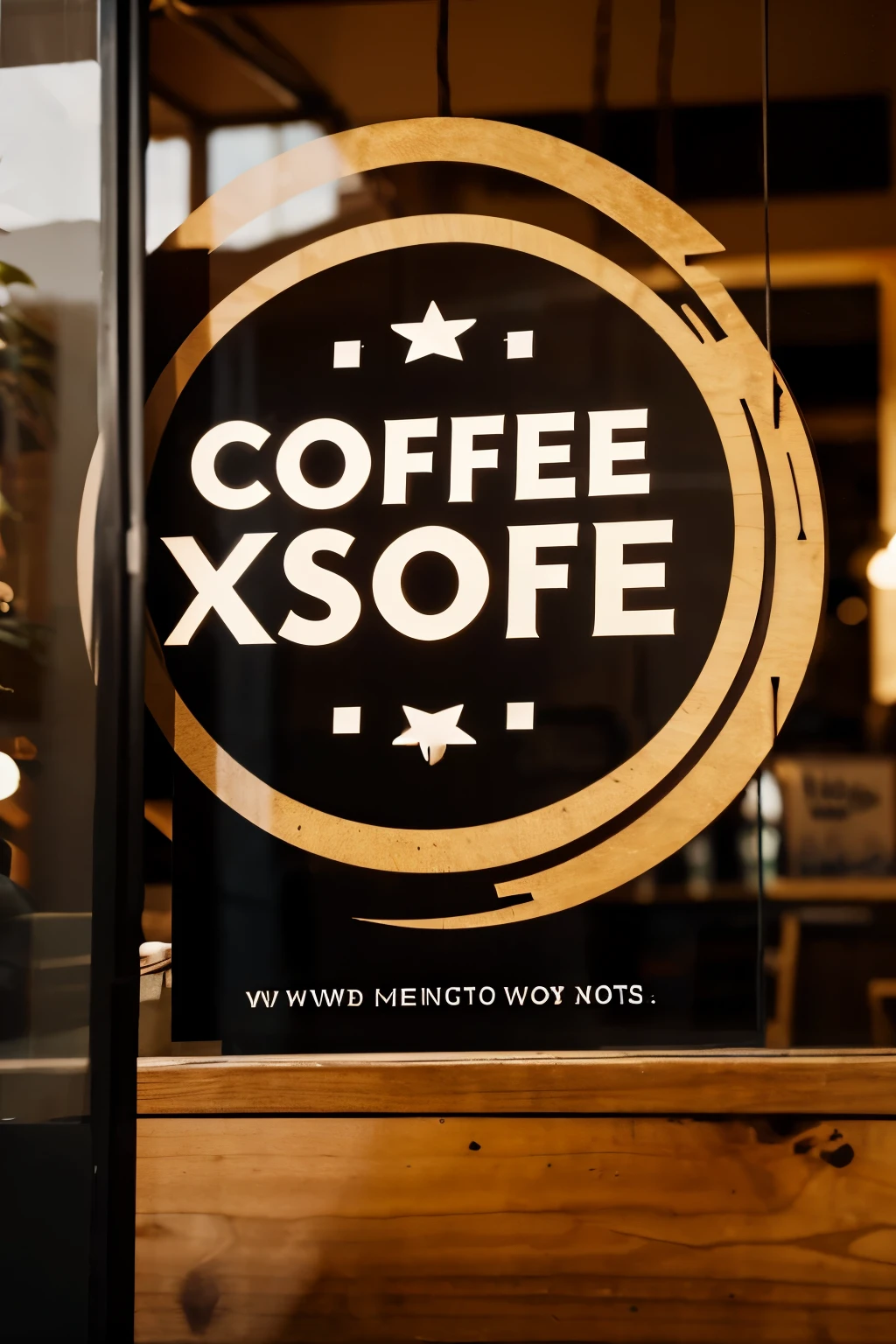 Coffee shop sign with the name Vortex