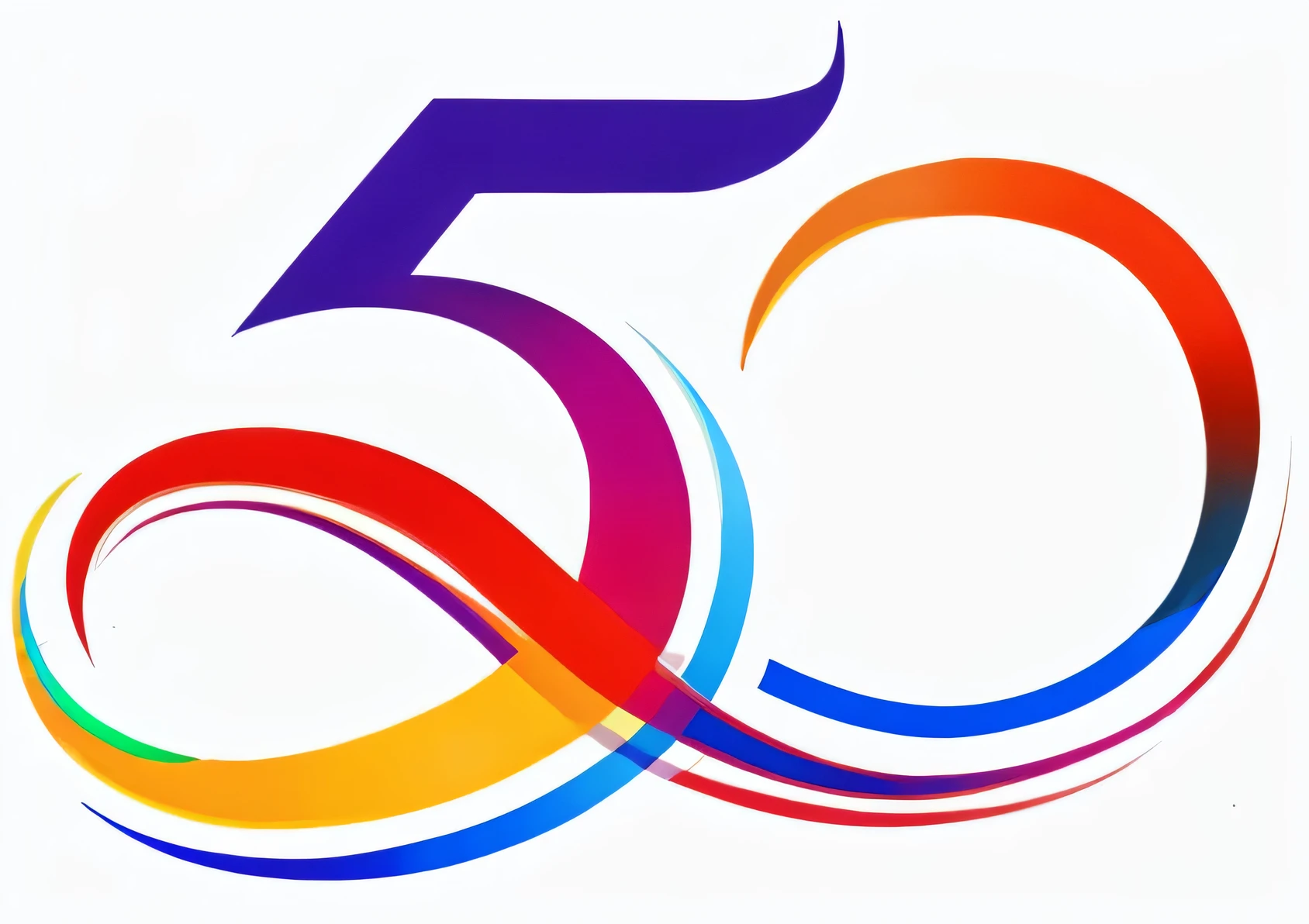 50th anniversary logo, education, development, minimalism colors
