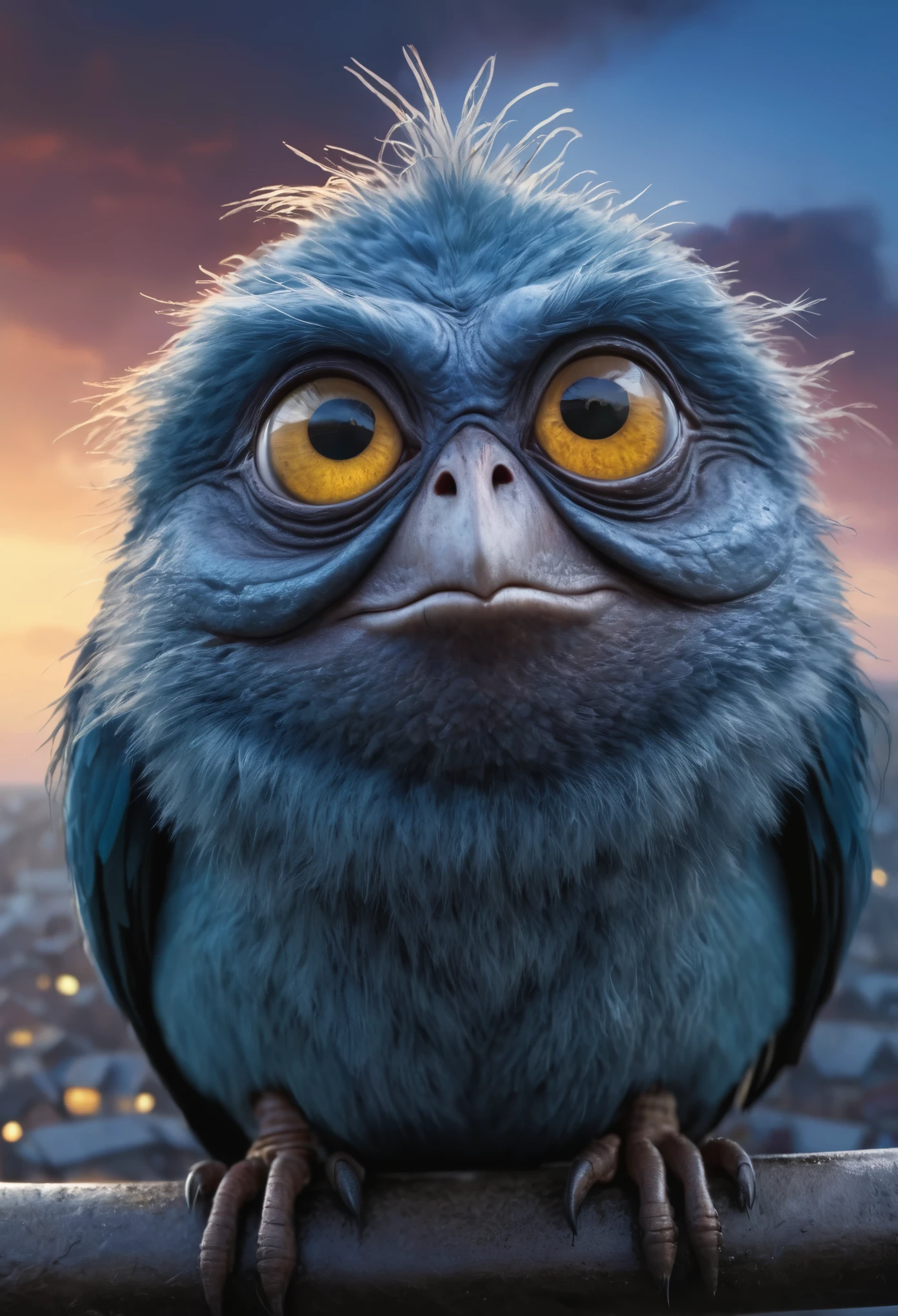 three birds sitting on a wire with a cloudy sky in the background, pixar movie still, pixar movie screenshot, frame from pixar movie, animated movie still, still from the pixar movie, still from a pixar movie, disney pixar movie still, pixar movie scene, still from pixar movie, still from a 2001 pixar movie, pixar render, animated film still,eyes extremely detailed,intricate details eyes,eyes extremely detailed, high detailed eyes,16k resolution, eyes anatomically correct,Ultra HD,HDR,hyper realism, hyper detailed,extremely Realism,Ultra Detailed,body logically correct,Extremely detailed,High contrast,Masterpiece,Realism,Ultra Detailed, intricate details,realistic humid leather, cinematic style,irina yermolova,high contrast,hdr,extremely detailed, [deep night landscape],masterpiece,intricate details,faded,eyes extremely detailed,Silverclaw,view from height,full-body-shot,High contrast,Masterpiece,Realistic,Ultra Detailed,intricate details,realistic humid skin,extremly intricate,realism,photorealism, cinematic style,irina yermolova,HDR,((Wangechi Quality)),extremely detailed, [night landscape],masterpiece,intricate details,faded,eyes extremely detailed, high detailed eyes,16k resolution,RAW, Nikon Z9,chinese orc's village of fishers on seaside,authentic,full body length,Labradorite babygirl,native italian troll ,pretty face,eyebrow up,full body shot,ominous landscape,glate gray atmosphere,by art Simon Stalenhag,Nicola Samori,(((Wangechi Mutu))),prime colors,urban,extremely detailed,masterpiece,intricate details,faded,eyes extremely detailed, high detailed eyes,4k resolution,RAW, Nikon Z9

