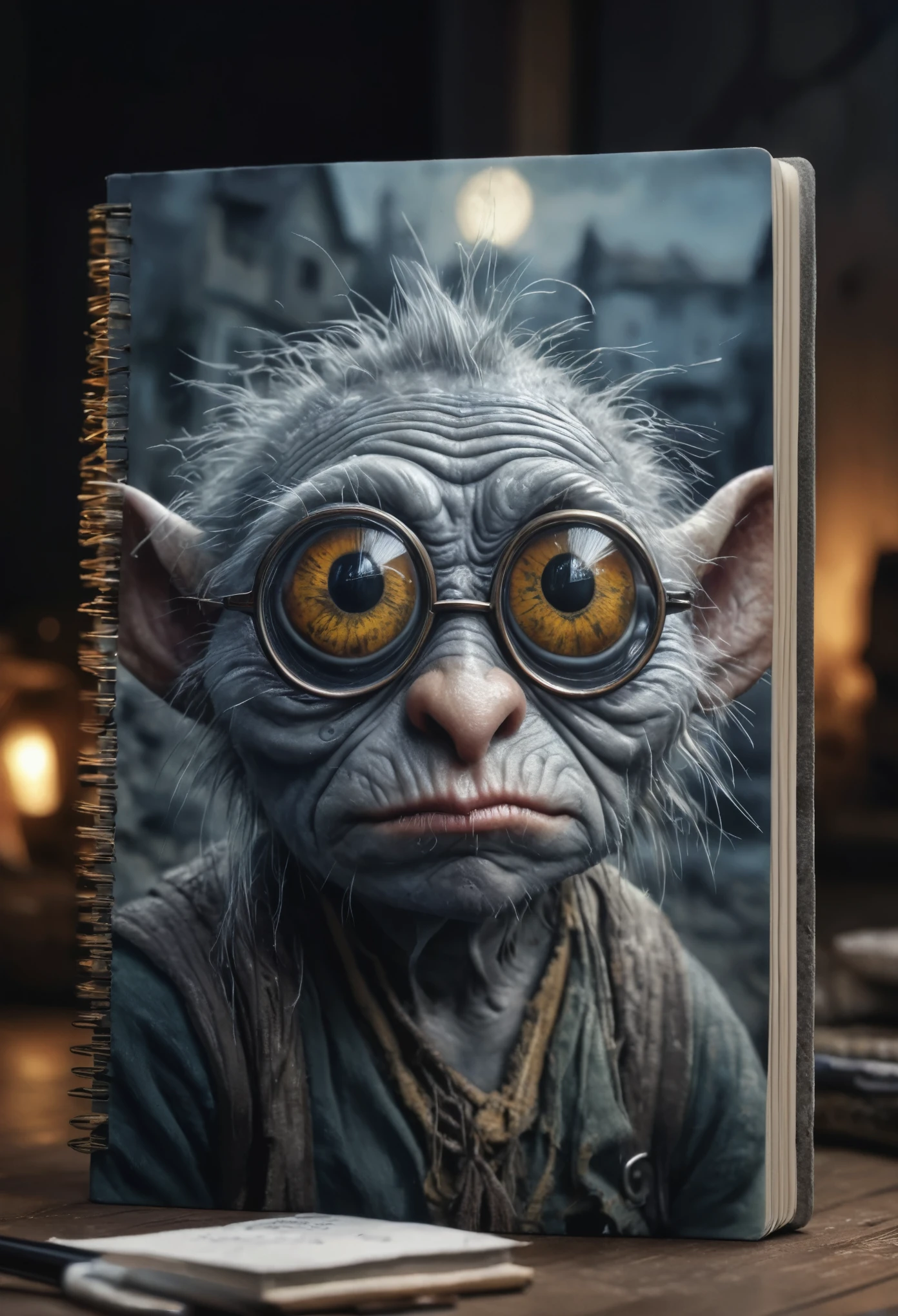 someone wrote a notepad with a heart on it and a pair of glasses, notebook, large)}], cutie, [ forgetful ], fanart, special, doodle, [ realistic photo ]!!, [ [ hyperrealistic ] ], cute, on a notebook page, colored, wallpaper”, beautiful image, you're something special, childhood memory, beutiful, header text”,eyes extremely detailed,intricate details eyes,eyes extremely detailed, high detailed eyes,16k resolution, eyes anatomically correct,Ultra HD,HDR,hyper realism, hyper detailed,extremely Realism,Ultra Detailed,body logically correct,Extremely detailed,High contrast,Masterpiece,Realism,Ultra Detailed, intricate details,realistic humid leather, cinematic style,irina yermolova,high contrast,hdr,extremely detailed, [deep night landscape],masterpiece,intricate details,faded,eyes extremely detailed,Silverclaw,view from height,full-body-shot,High contrast,Masterpiece,Realistic,Ultra Detailed,intricate details,realistic humid skin,extremly intricate,realism,photorealism, cinematic style,irina yermolova,HDR,((Wangechi Quality)),extremely detailed, [night landscape],masterpiece,intricate details,faded,eyes extremely detailed, high detailed eyes,16k resolution,RAW, Nikon Z9,chinese orc's village of fishers on seaside,authentic,full body length,Labradorite babygirl,native italian troll ,pretty face,eyebrow up,full body shot,ominous landscape,glate gray atmosphere,by art Simon Stalenhag,Nicola Samori,(((Wangechi Mutu))),prime colors,urban,extremely detailed,masterpiece,intricate details,faded,eyes extremely detailed, high detailed eyes,4k resolution,RAW, Nikon Z9