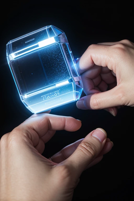 A small wrist device that projects a 3D holographic cell phone