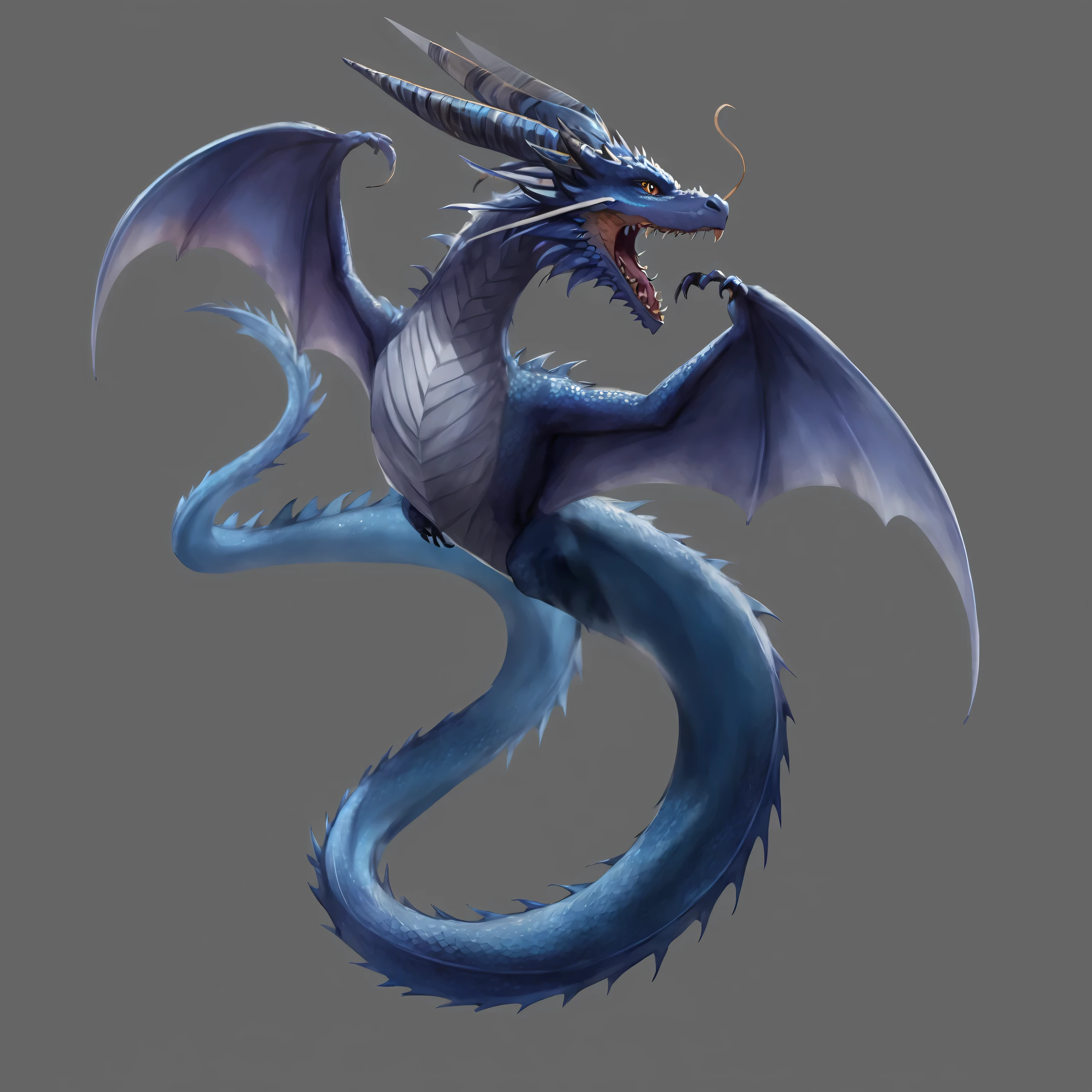 there is a blue Dragon with a long tail anD a sharp tail, full boDy Dragon concept, anthropomorphic Dragon, Flying Dragon, blue Dragon, D&D commision art Dragon, blue scaleD Dragon, as an anthropomorphic Dragon, Dragon with scars, but as an anthropomorphic Dragon, a cute little blue Dragon