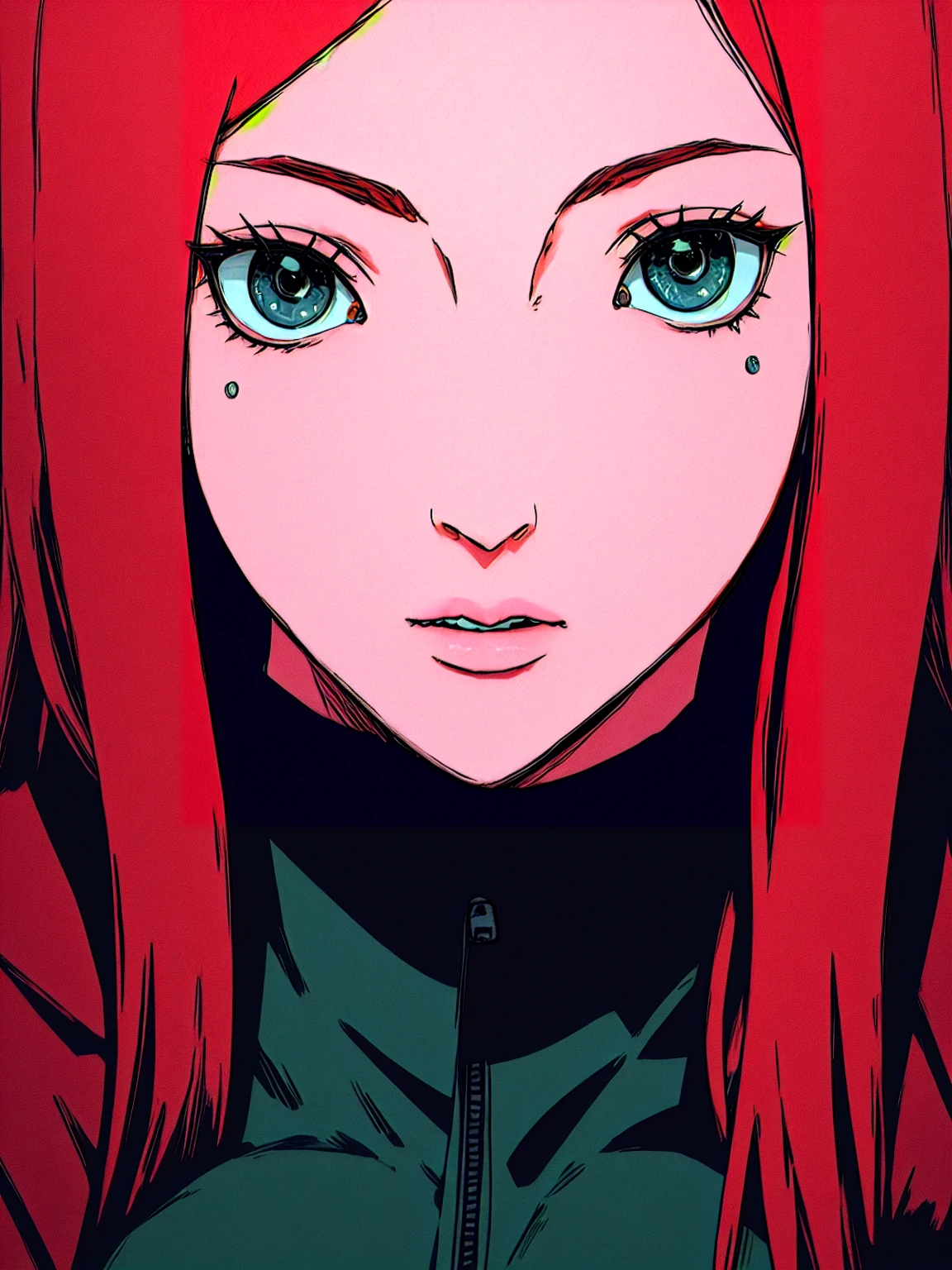 uzumaki_kushina, large_breasts, standing, solo, masterpiece, best quality, detailed face, detailed eyes, highres, whole body