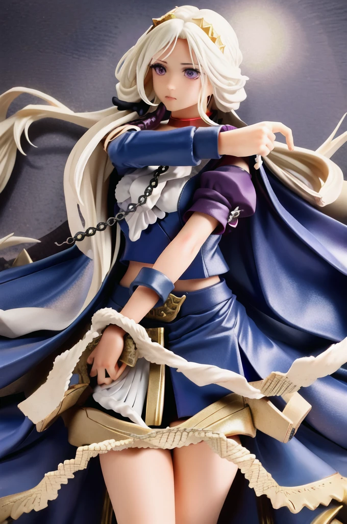 1 girl,futur, starship,, masterpiece, high quality, best quality, beautiful, perfect lighting, detailed face, detailed body,, (((photorealistic, hyper-realistic, RAW photo:1.2))), intricate details, 8k uhd, perfect face, perfect eyes,, stocks, ((stocks and her arms down, chain leash, metal collar,bound wrists)), ((silk_clothes)), JasmineWaifu, young, arabian clothes, off-shoulder shirt, blue pants,multi-tied hair, long hair,
