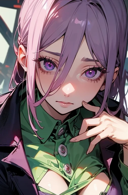 Cool women、sexy、Center of chest、Rize from Chainsaw Man、beauty、yandere、A thin knife in your hand、Face close-up、