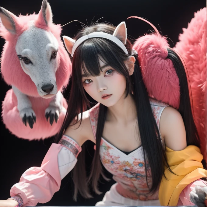 Group photo,Taiwanese girl 18 years old with baby face and big breasts動漫綜合,Multiple animal races,Fully anthropomorphic(human body,Face,Animal ears,Beast tail),(((a lot of,Beauty)),a lot ofBeauty,humor,天馬行空的imagination,quirky style,Cartoon creatures,Crazy combination,chaotic scene,,creativity,Art,mixed species inspiration,Pokemon style,Love to play、whimsical、Colorful、Playful、imagination、Mysterious atmosphere、Cute characters、unique design、((fictional animals))、eye-catching、Attention to detail、Colorful、expressiveness、Entertainment、Unconventional、Stimulate、various kinds,animal diversity,harmonious relationship,peaceful coexistence,animal world,Art表現,Beautifully illustrated creatures,Amazing fusion,hybrid animals,Unusual biological pairings,((口袋妖怪Art風格)),數碼寶貝關鍵Art,杉森健Art,Maki Haku,位圖Art,釋放imagination,charming depiction,Case,Interesting visual storytelling,Rich creativity,Wonderful composition,自然的Art靈感,迷人的Art作品,Rich narrative,whimsical的故事,Playful的詮釋,富有imagination的設置,獨特的Art表達,Lively and dynamic,images full of energy,stunning details,精心製作的Art品極品,masterpiece,illustration,Set theme(Mecha,mechanical),mechanical腿,fluorescent