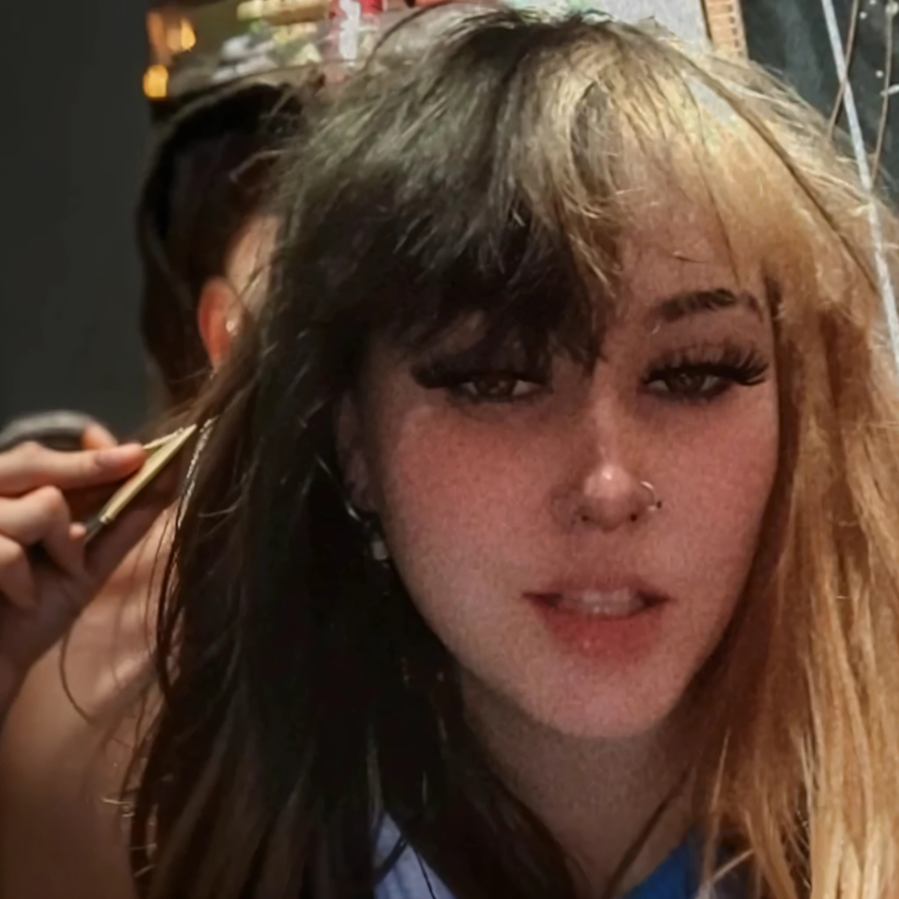 Teen with huge tits and feminine shoulders