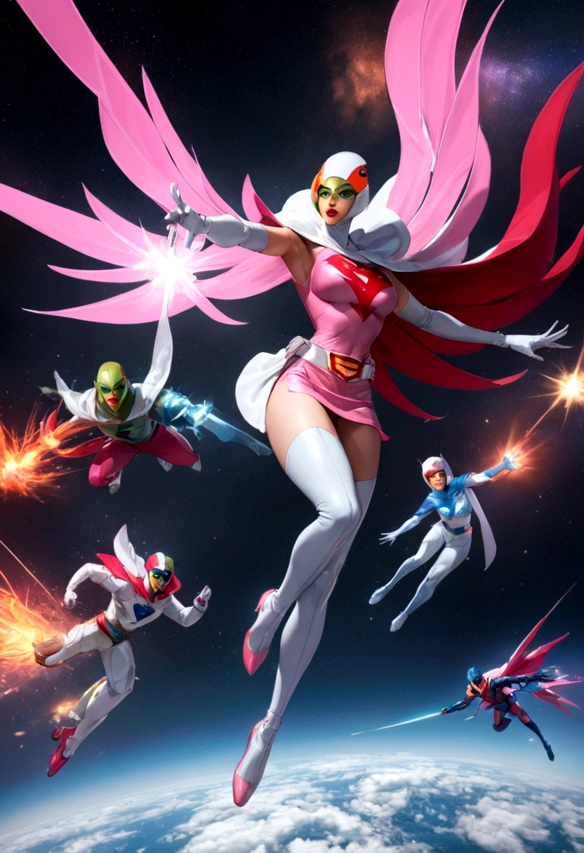 Jun the swan and teammates from Gatchaman/白鳥のジュンと仲間たち～科学忍者隊ガッチャマンより