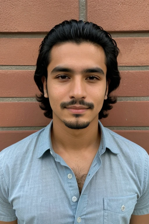 ((mejor calidad)), ((obra maestra)), (detallado), 1 chico mexicano, 21 years, cabello ondulado, slim build, mirando hacia la izquierda, rasurado