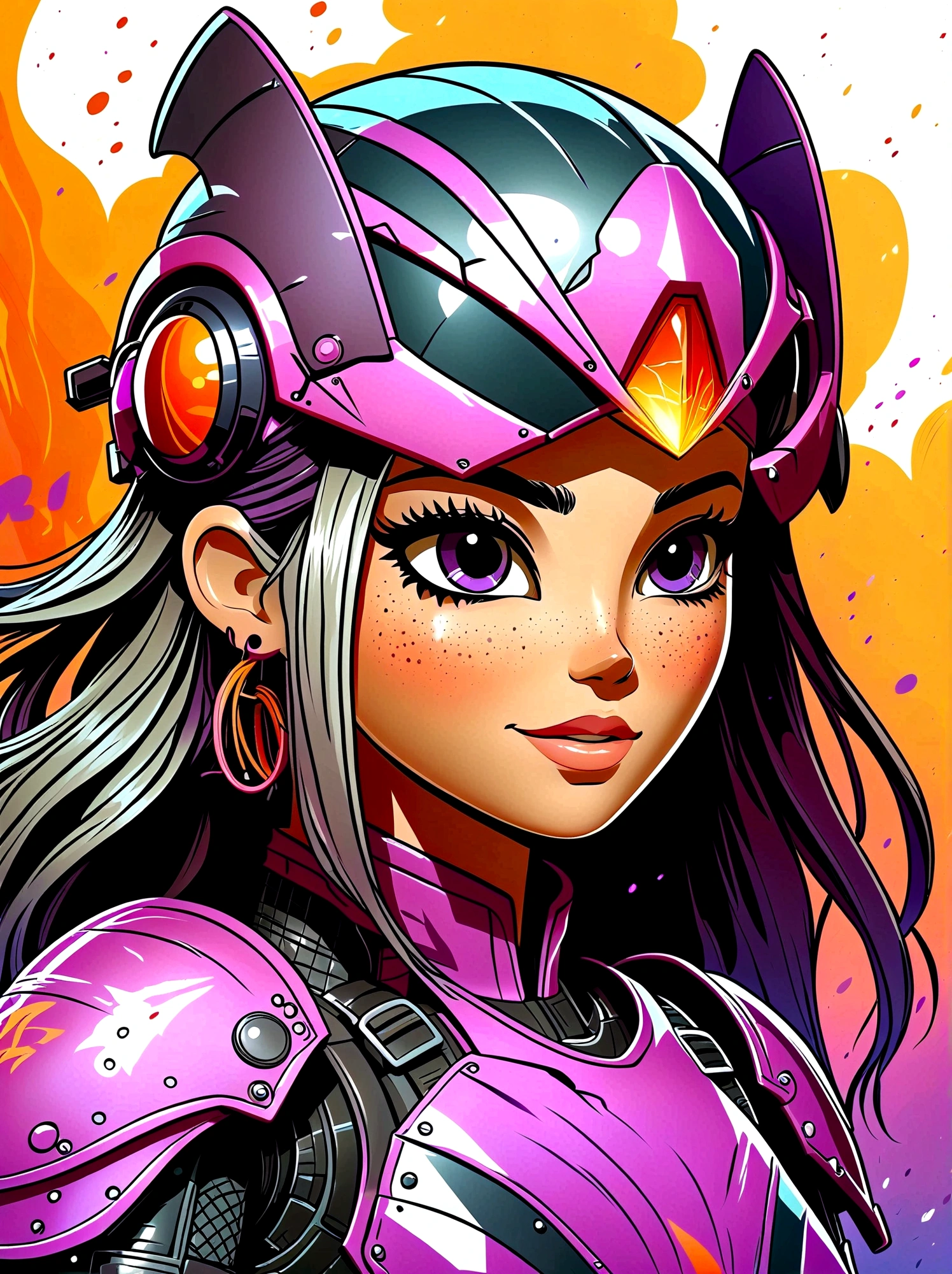 (masterpiece,Best quality:1.2,lifelike:1.4),Cartoon Characters,Vector illustration,Abstract style 1girl, full body,smoke,water,cloud,fire, best quality, ultra high res, Non-representational, colors and shapes, expression of feelings, imaginative, highly detailed, (transparent heavy armor warrior tranzp suit:1) neon vein, heavy armor helmet with purple and orange neon transparent glow made of ral-ledlights, 1kexx1