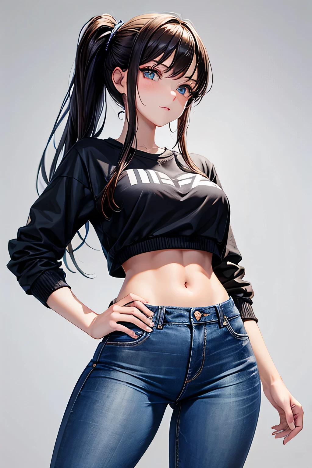 girl in sexy sport jeans