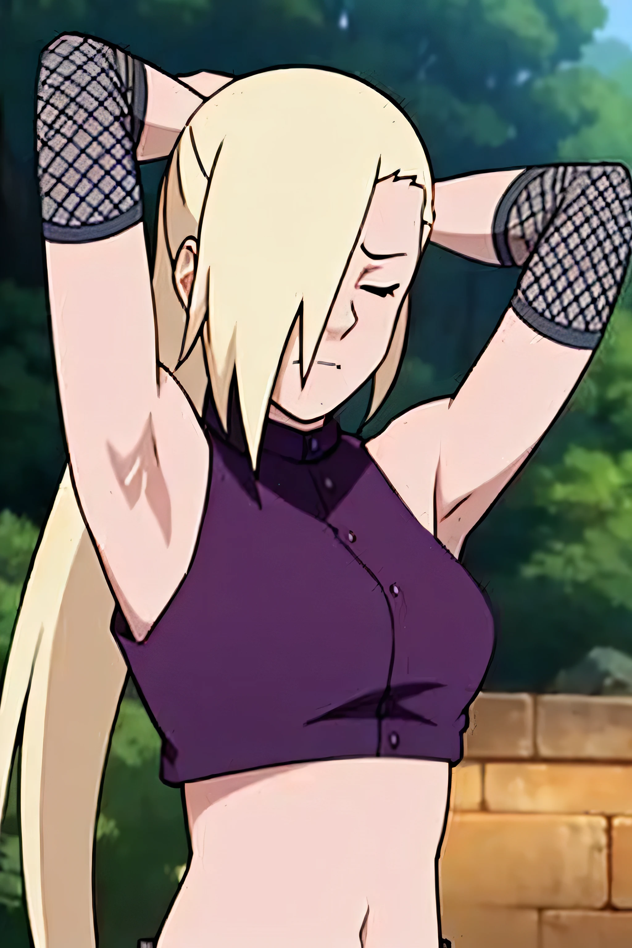 armpits,arms up,showing armpits,arms behind head, tired,exhausted