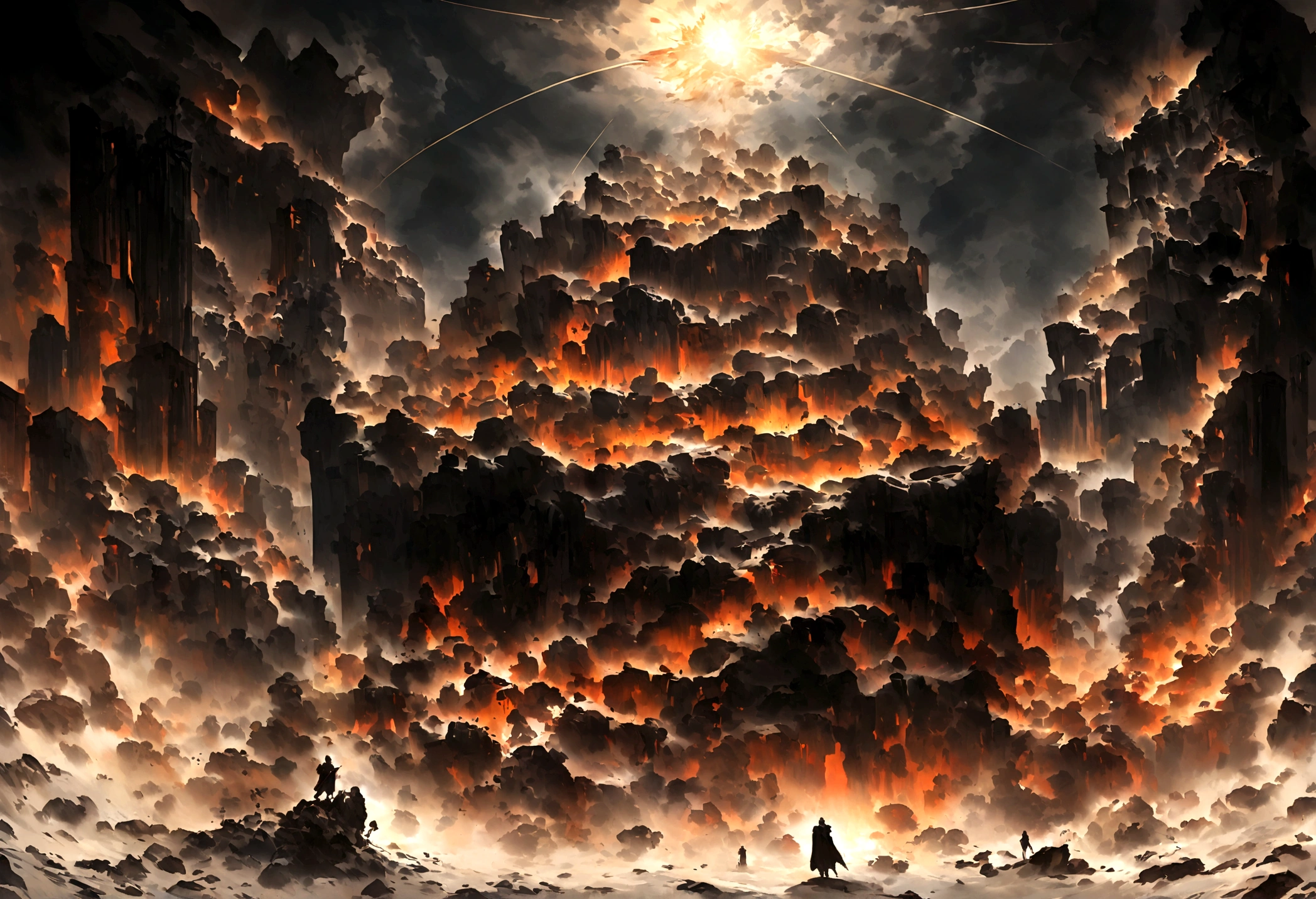 The Last Judgment in the style of the English artist John Martin